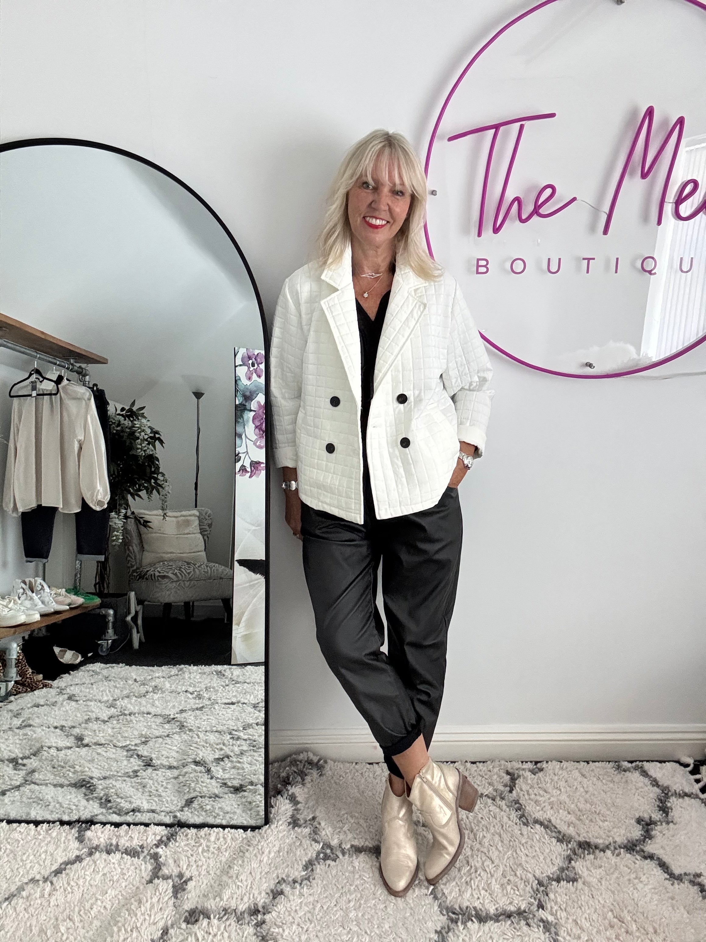 Luxe Quilted Jacket in Vanilla