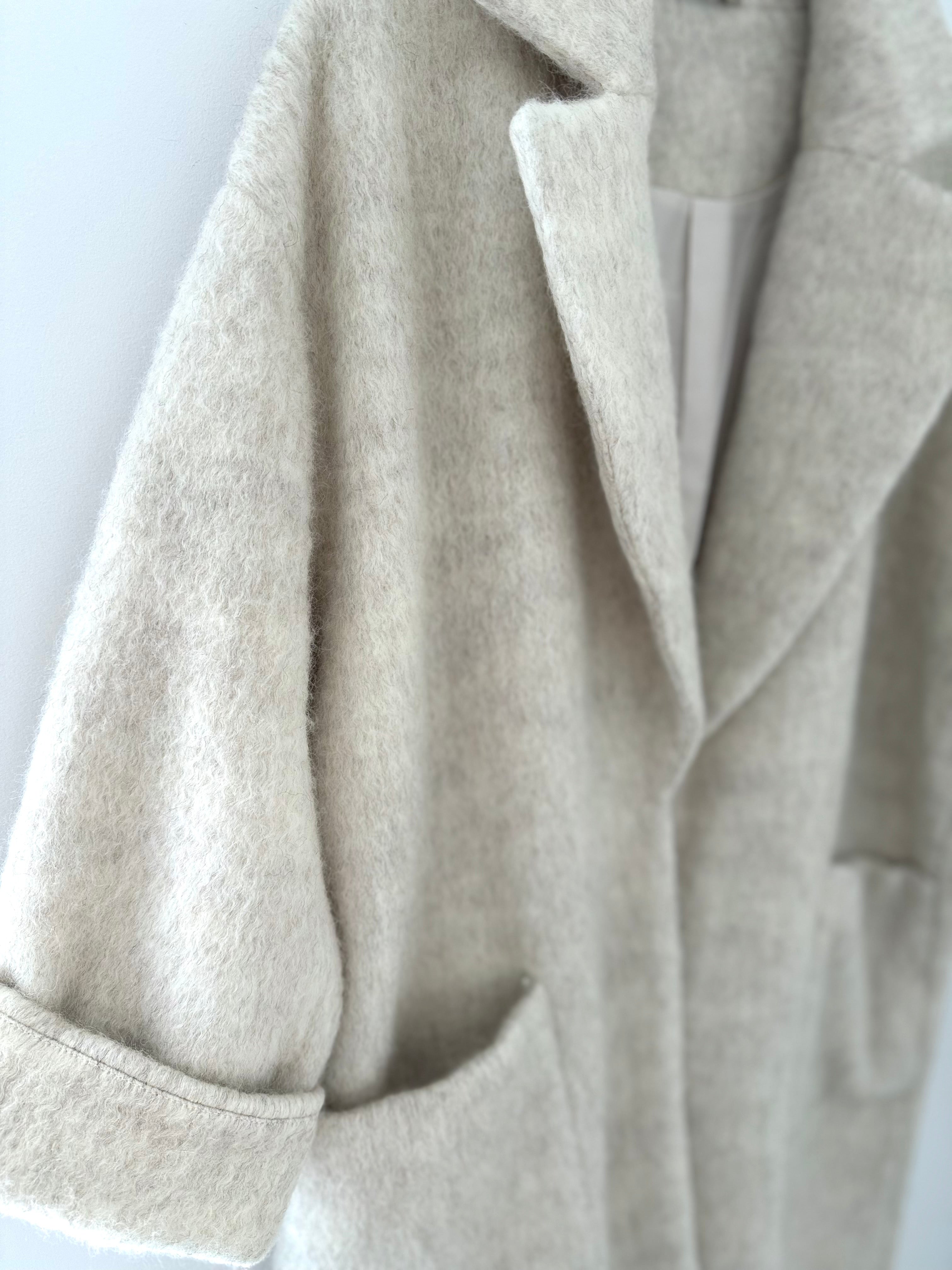 Luxury Wool Coat in Winter White