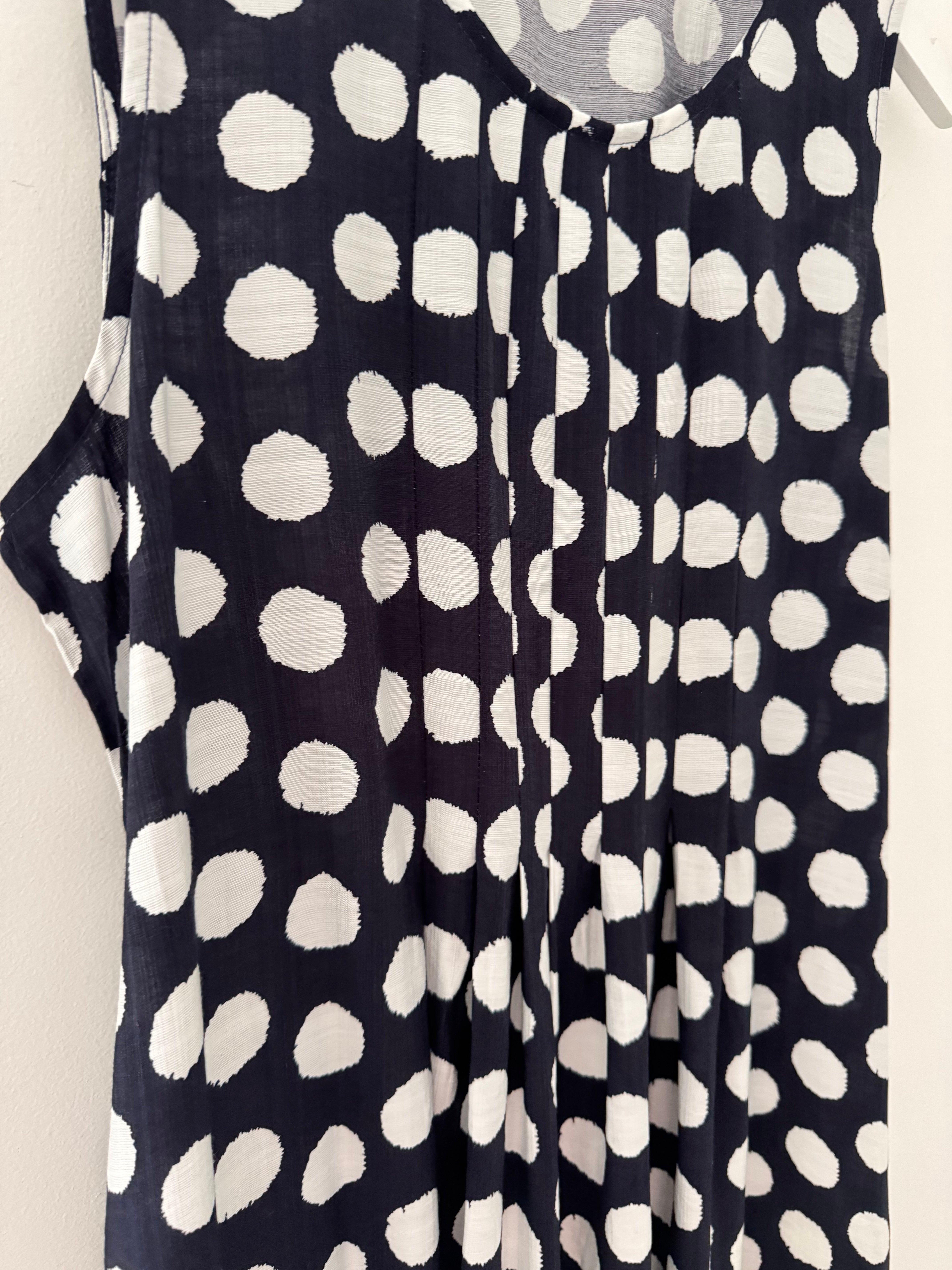 Polkadot Dress in Navy & White