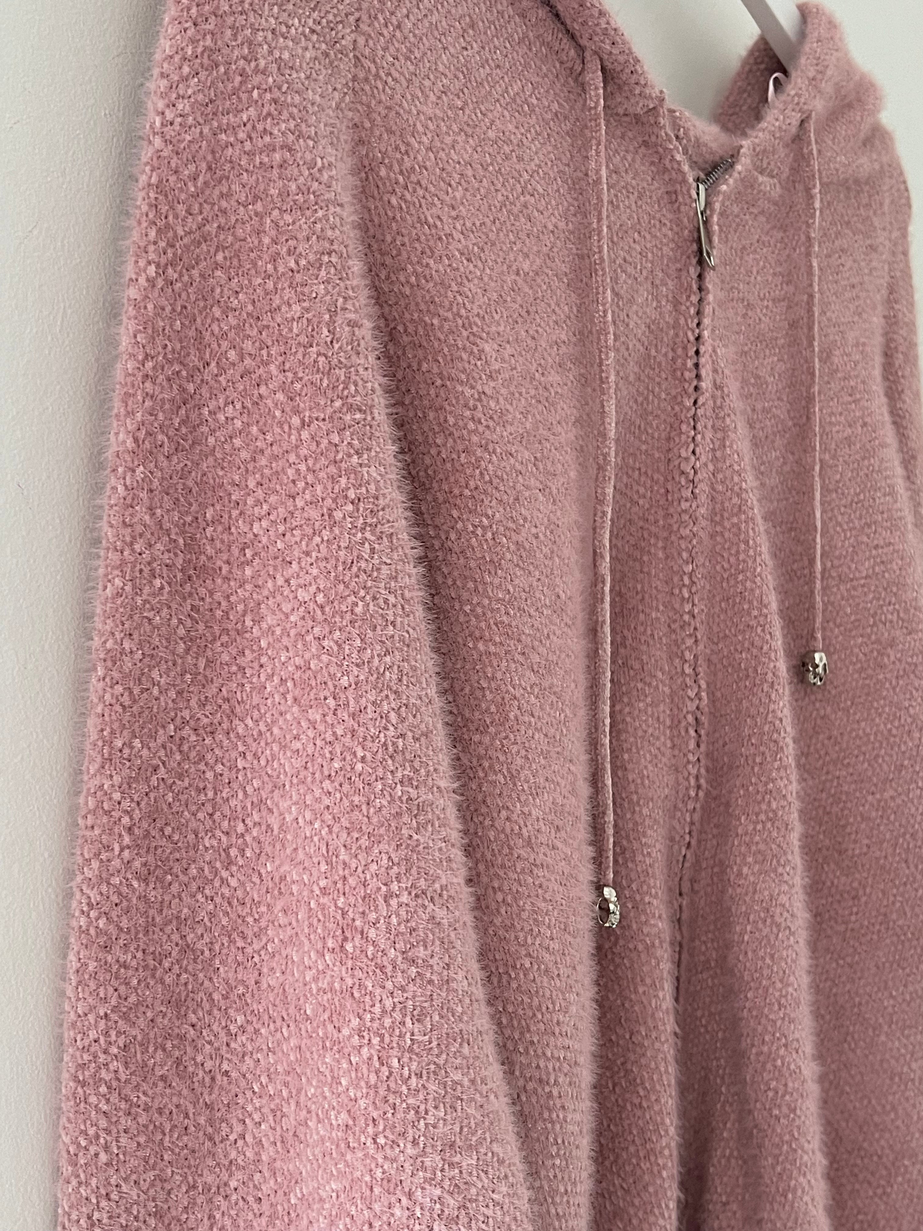 Soft Hooded Knit in Pink