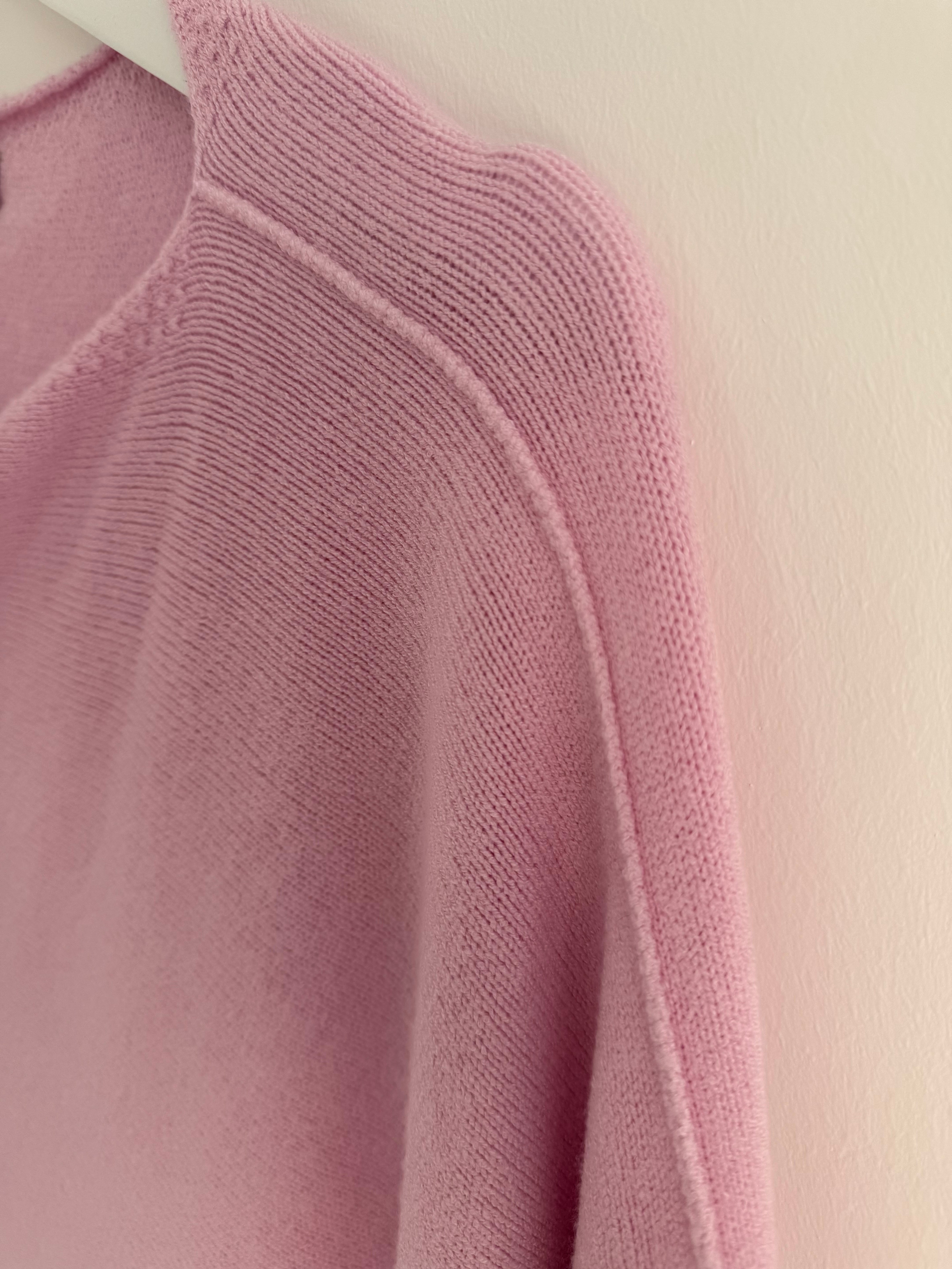 Cowl Neck Asymmetric Jumper in Pink
