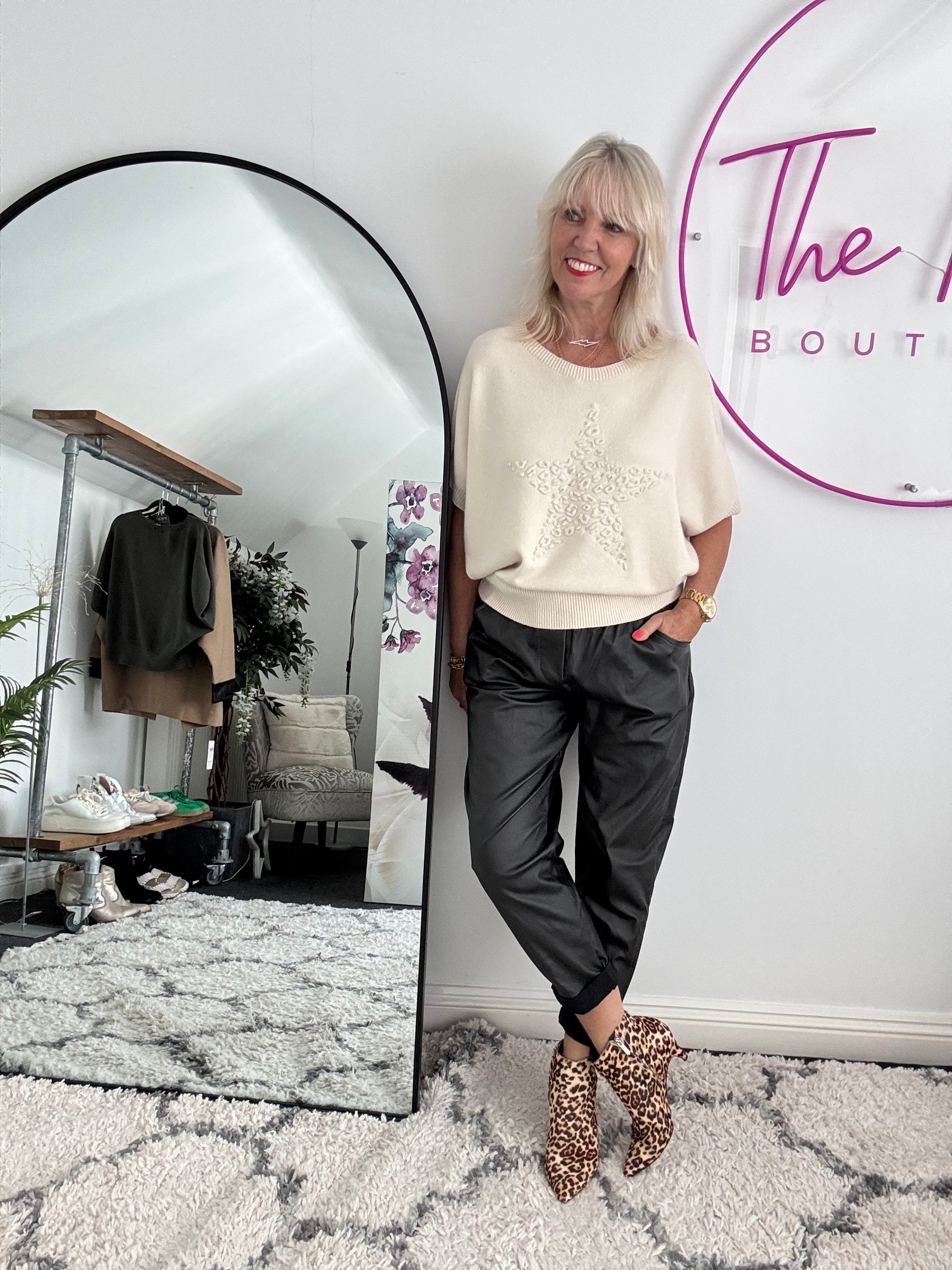 Soft Star Jumper in Light Ecru