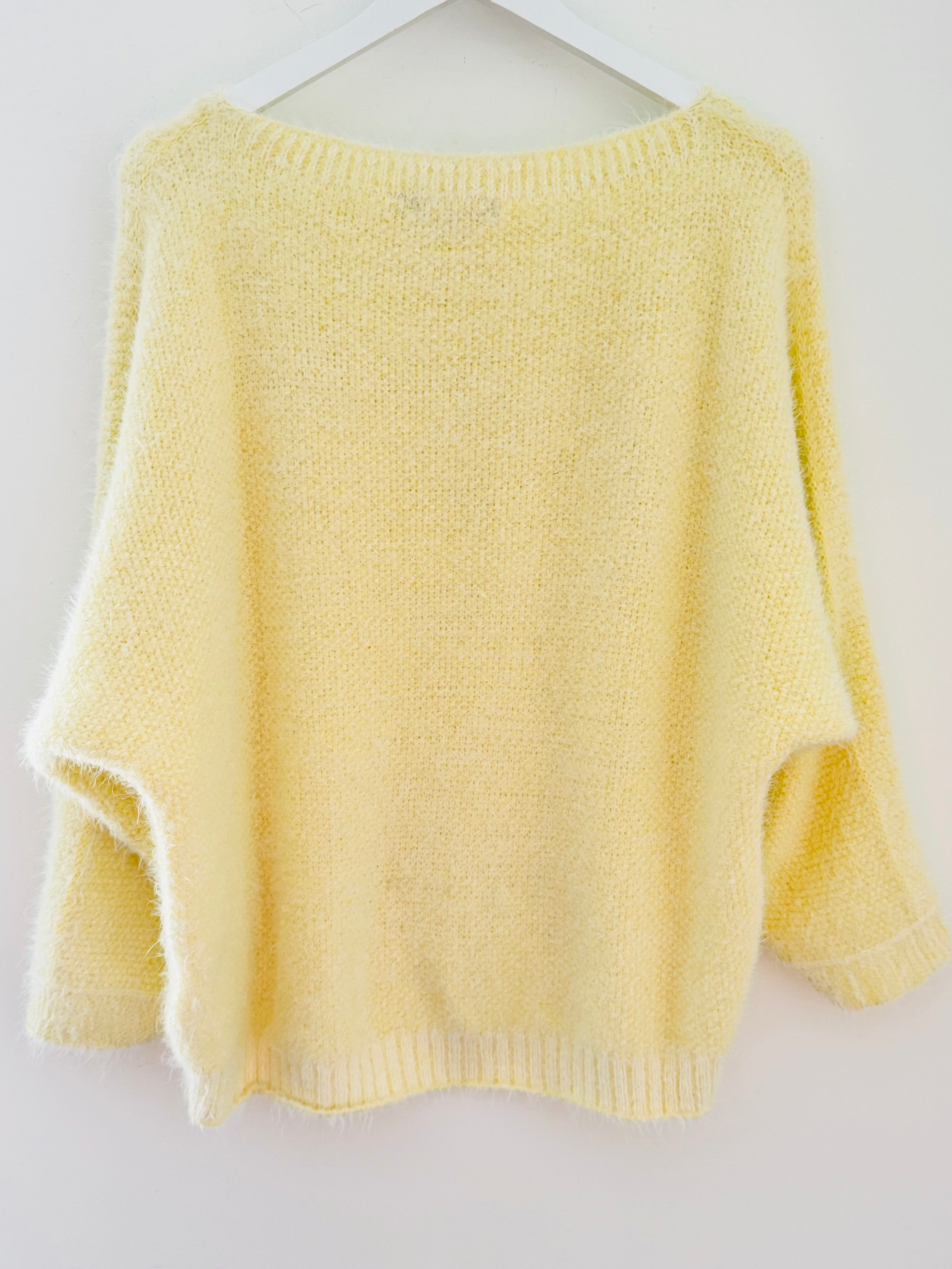 Luxe Fluffy Jumper in Lemon