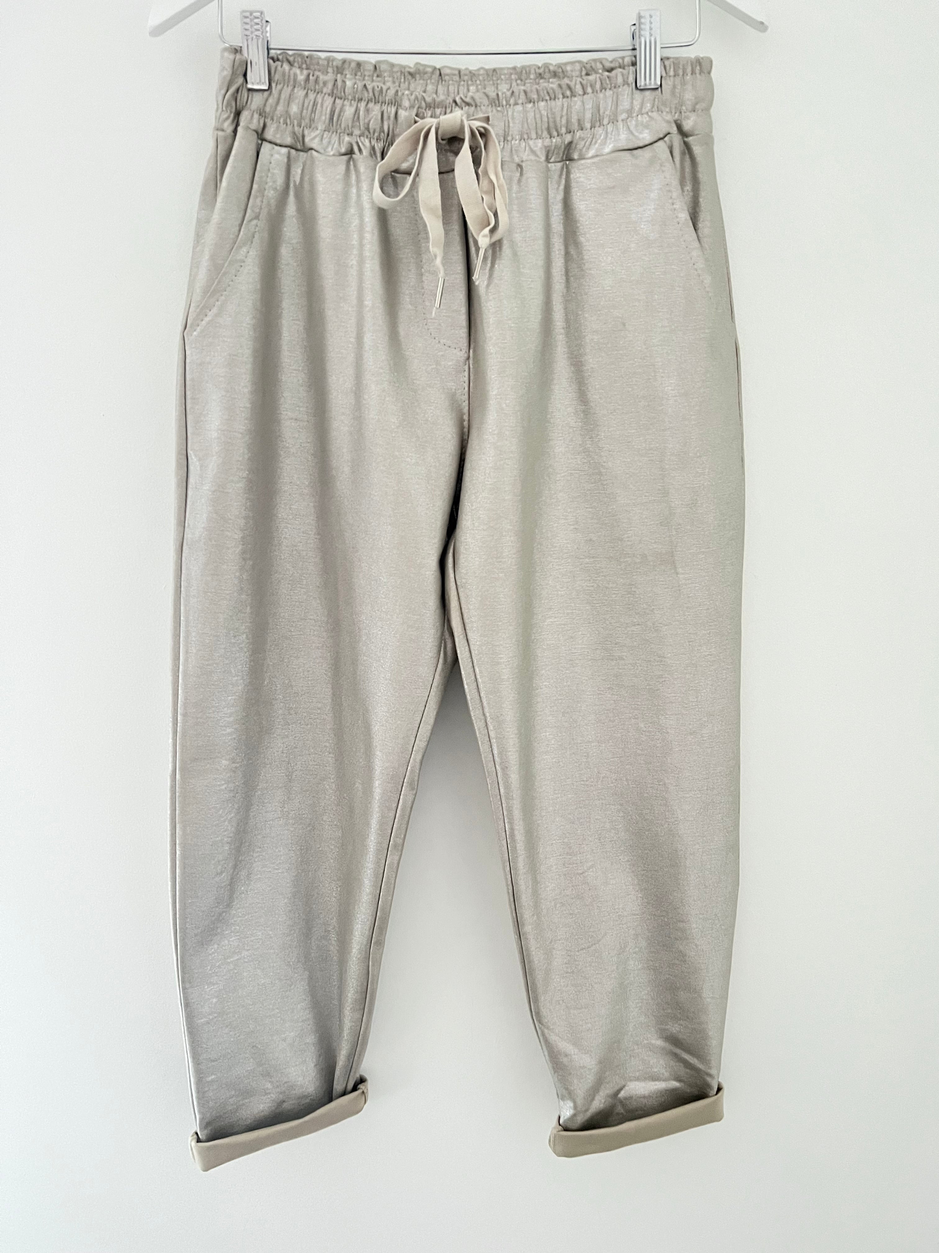 Luxe Metallic Stretch Joggers