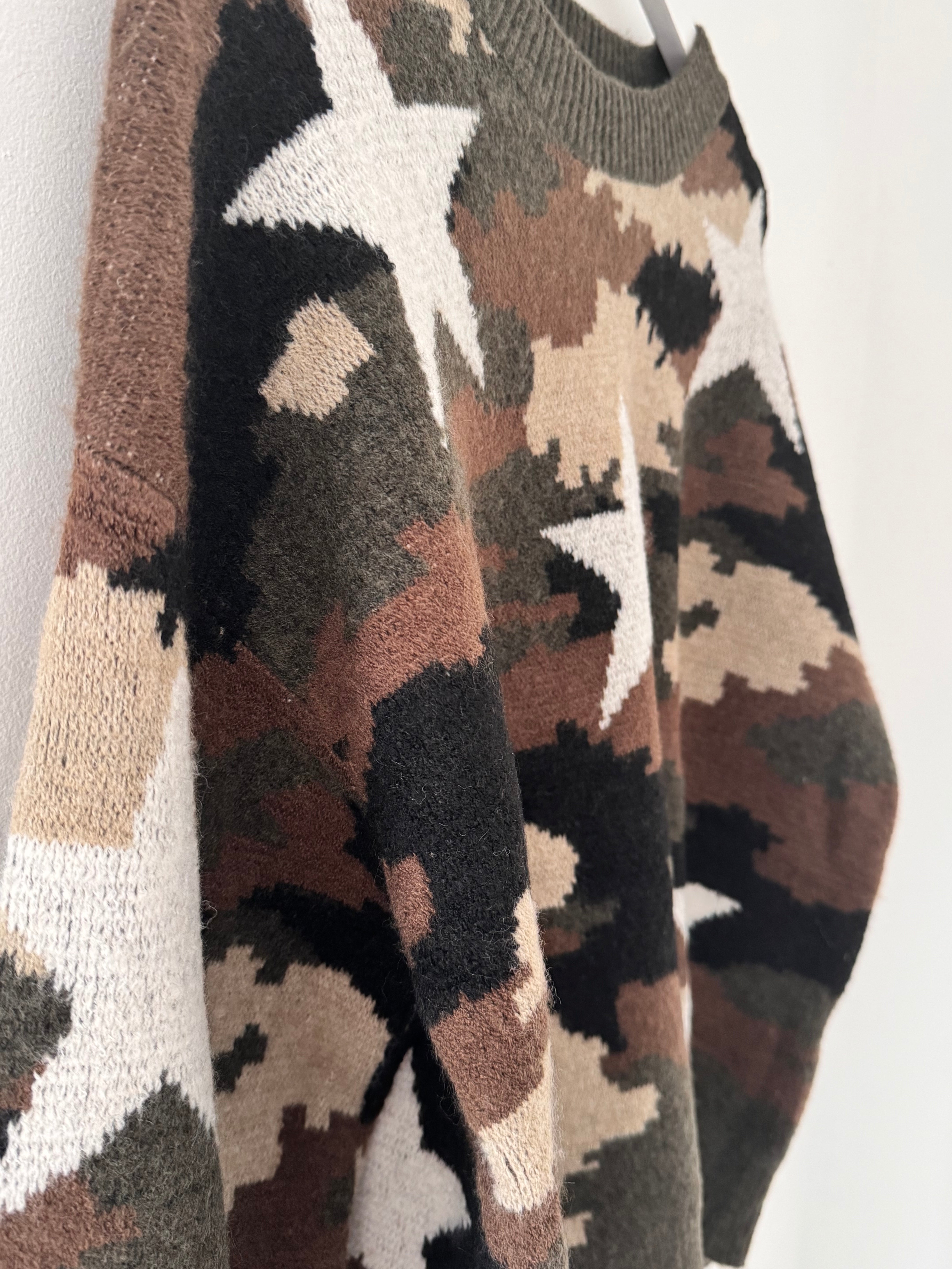 Khaki Camo Jumper with Stars