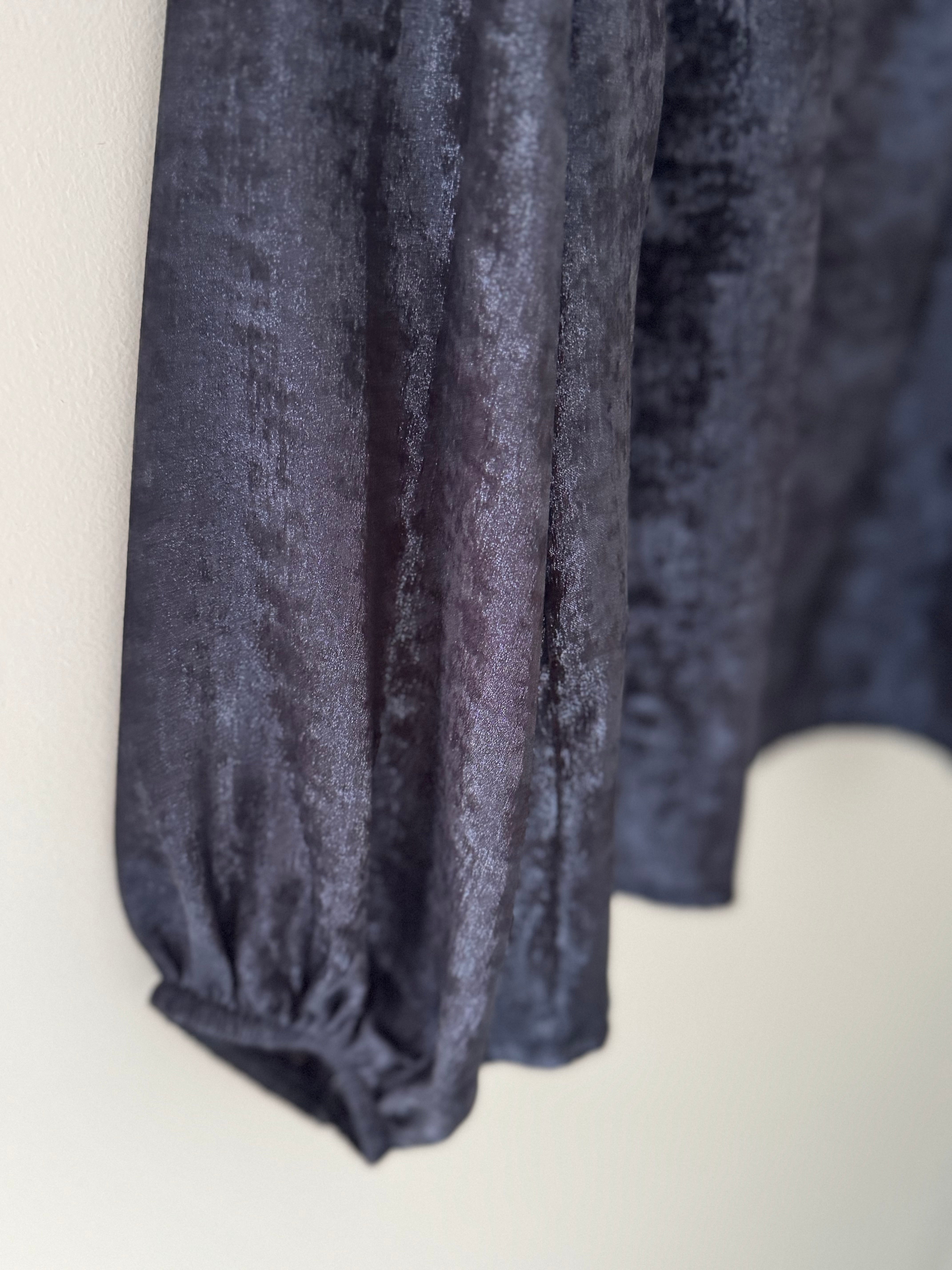 Luxe Metallic Blouse in Midnight