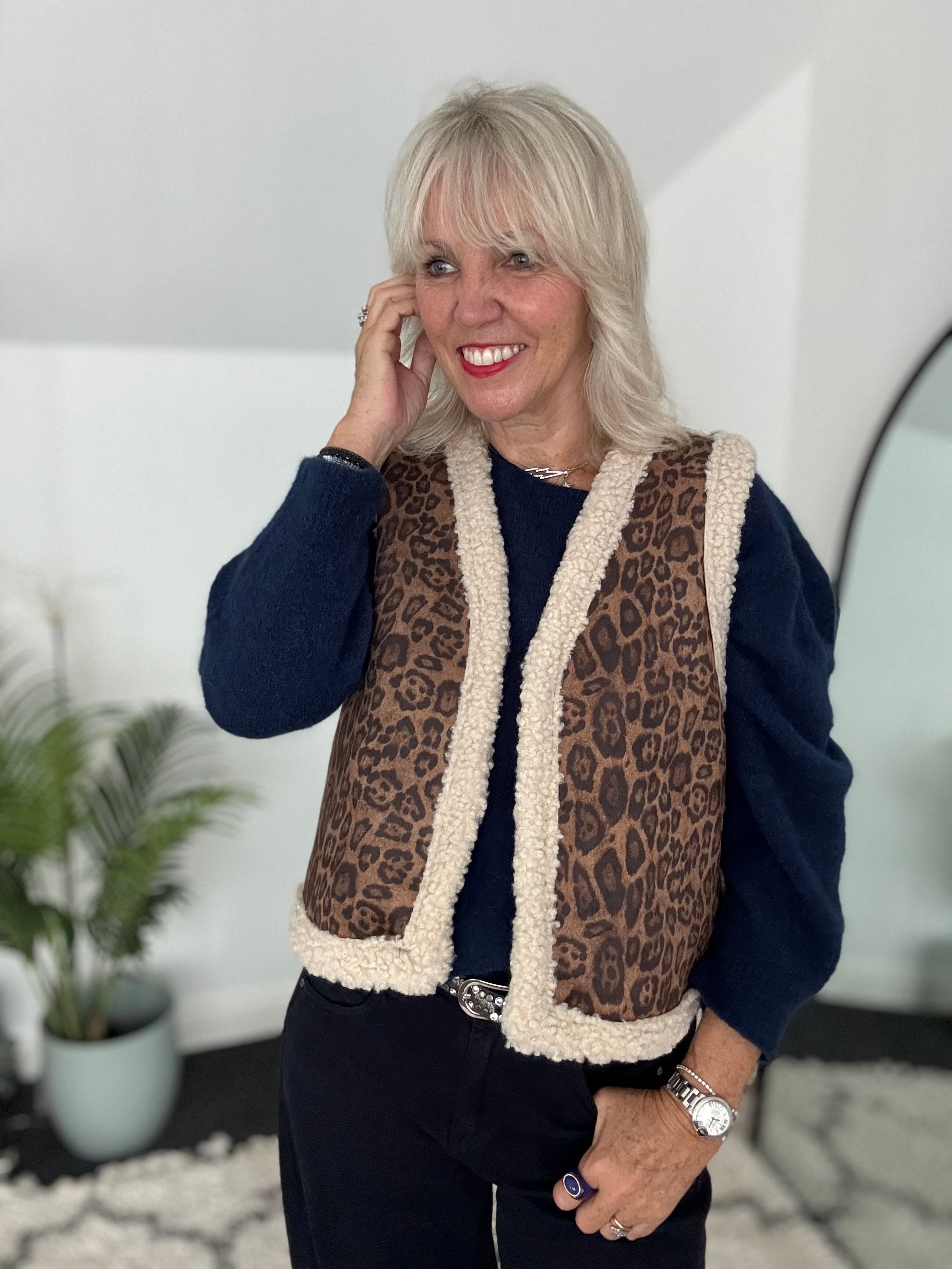 Leopard & Fur Gilet
