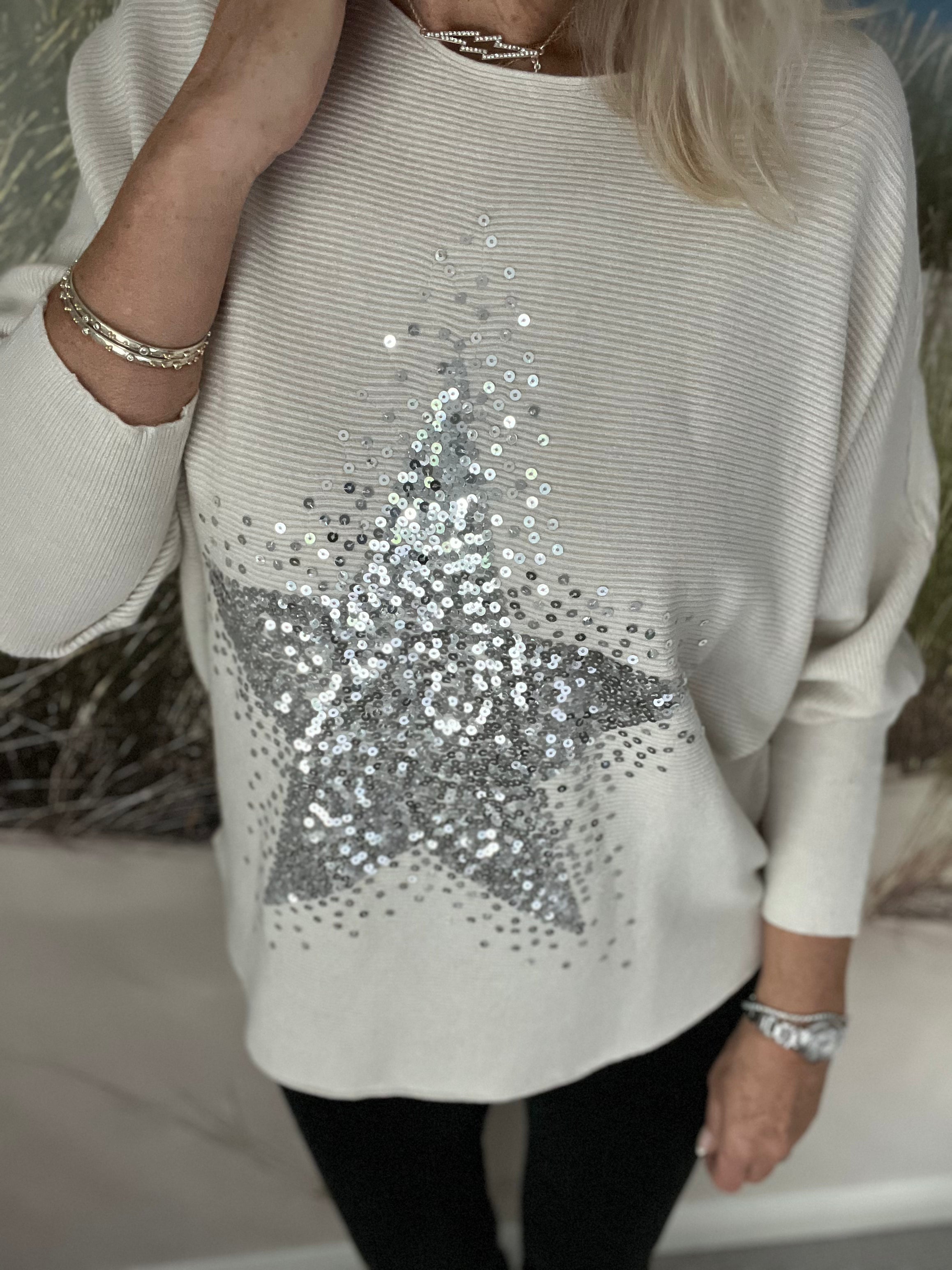 Silver 2025 sequin jumper