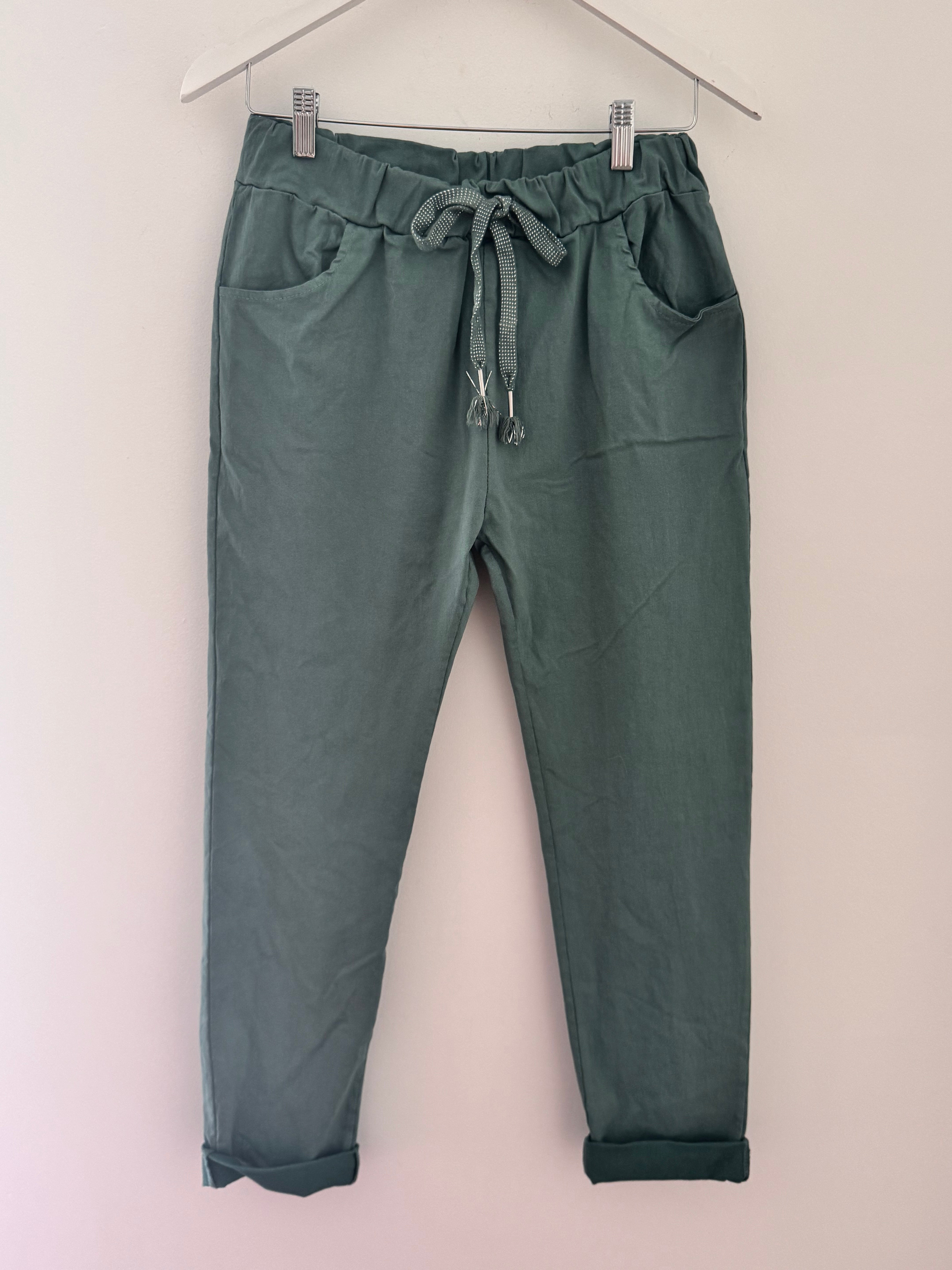 Super Stretch Joggers in Ocean Green
