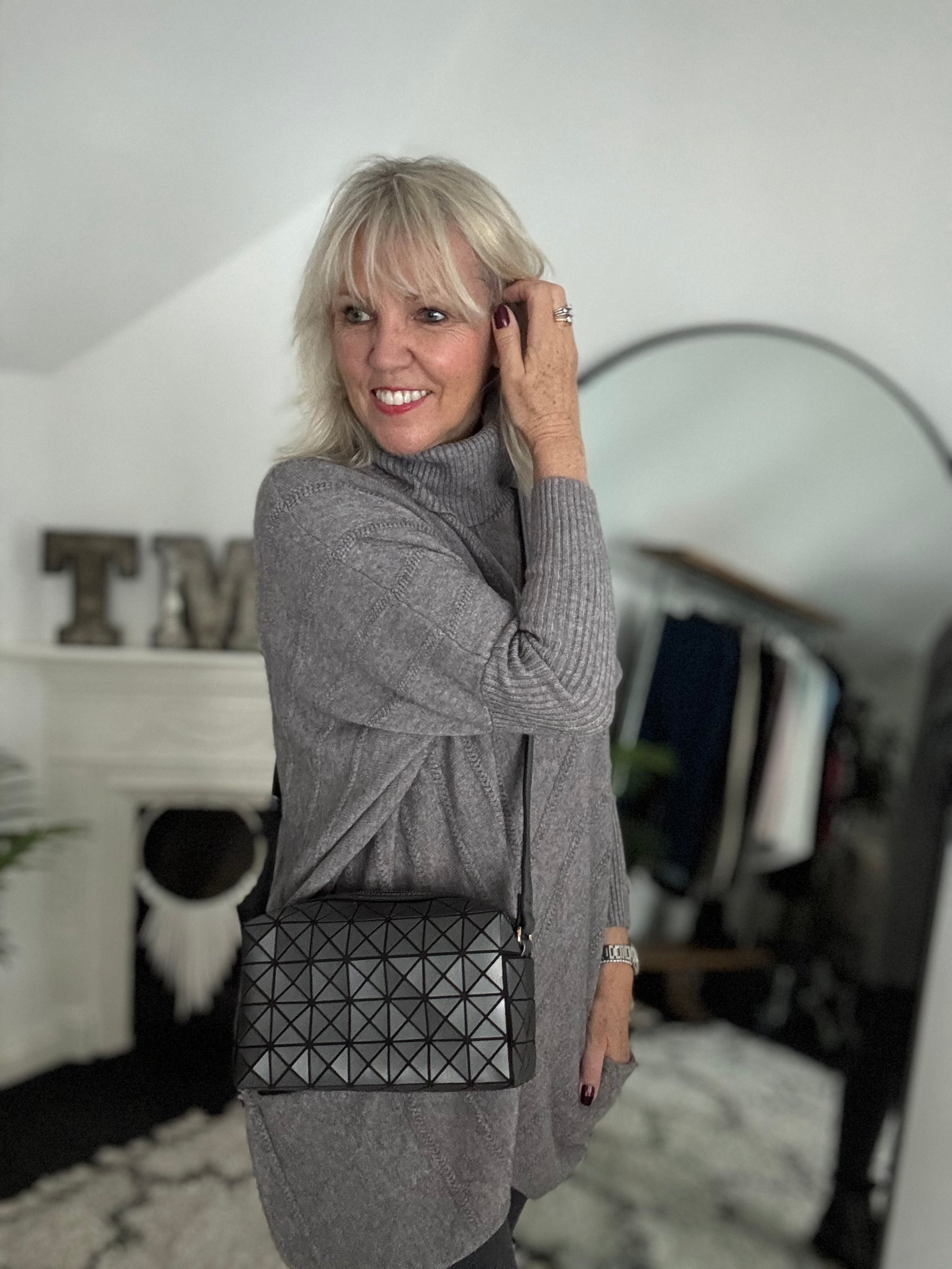 Prism Crossbody Bag in Pewter