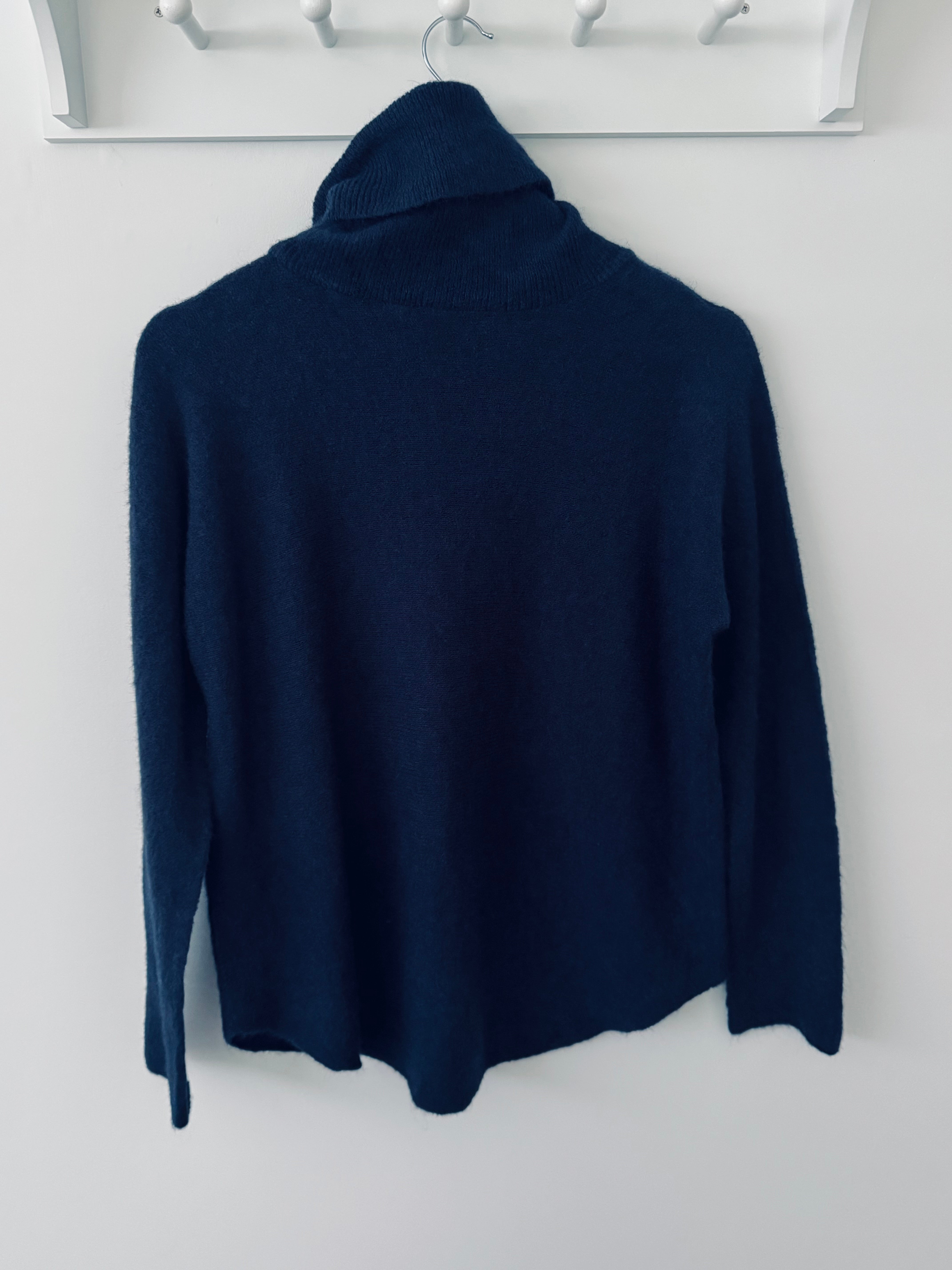 Simple Roll Neck Jumper in Navy