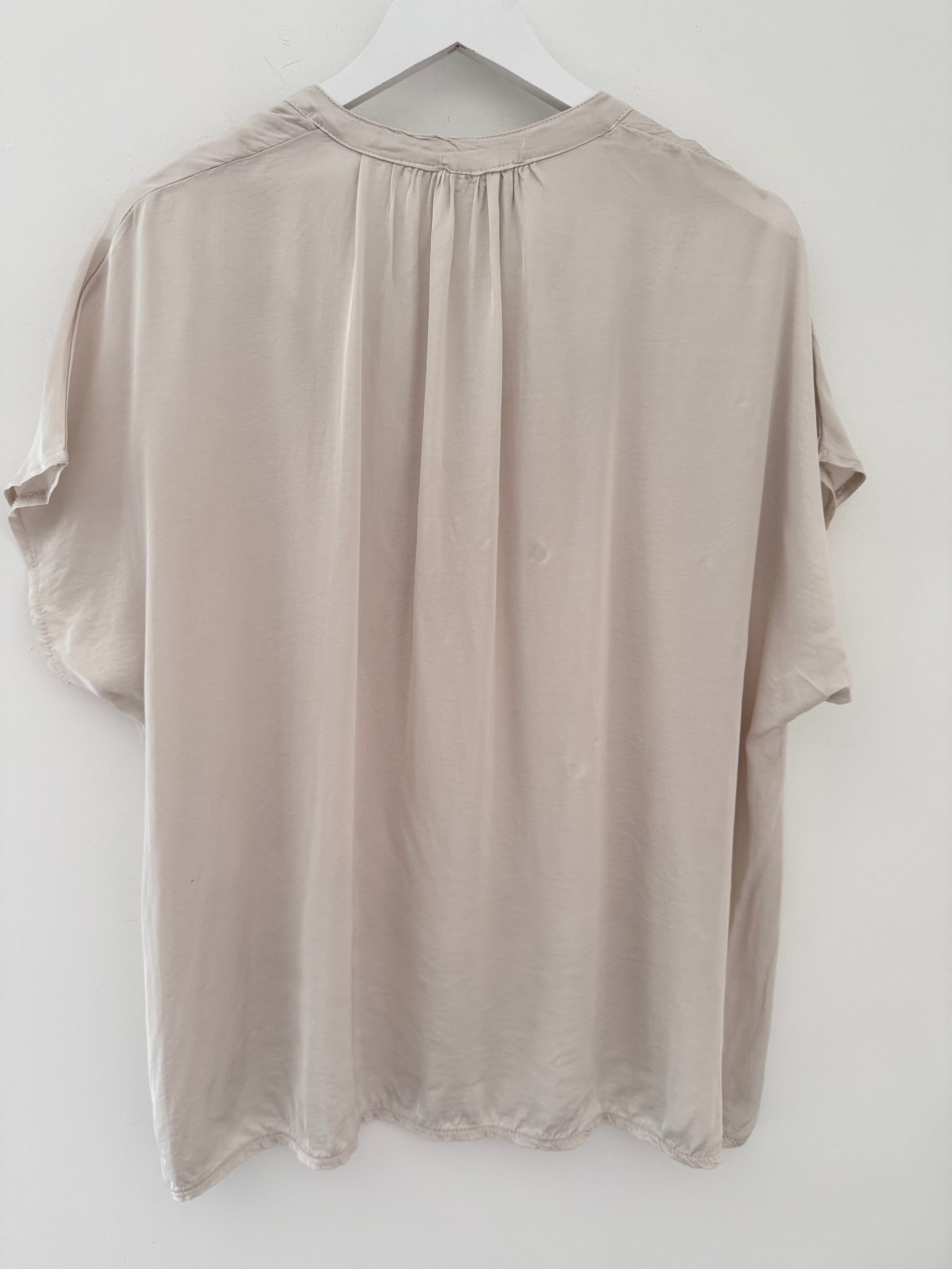 Luxe Silky Top in Ecru