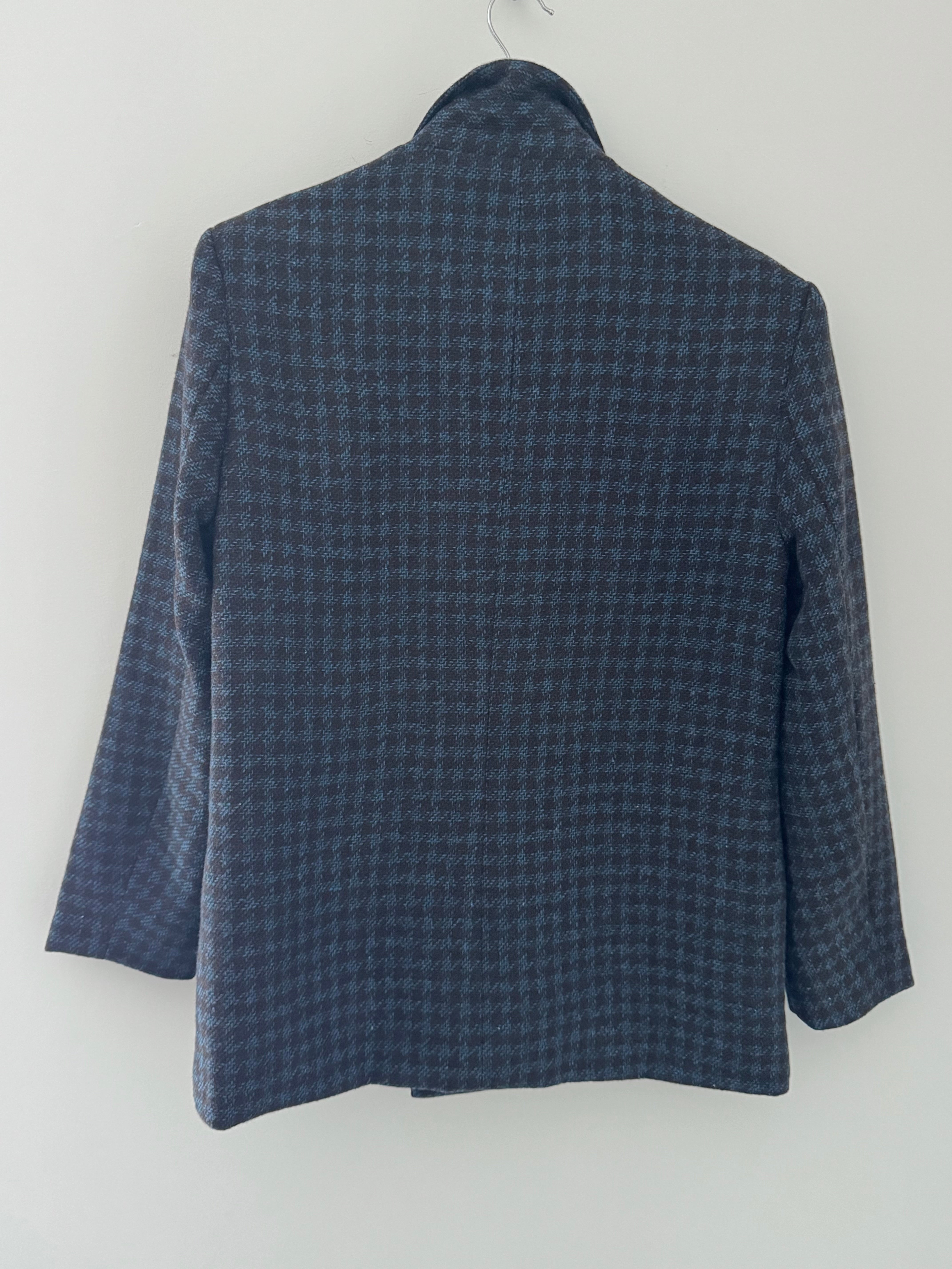 Luxe Tweed Jacket in Chocolate & Blue