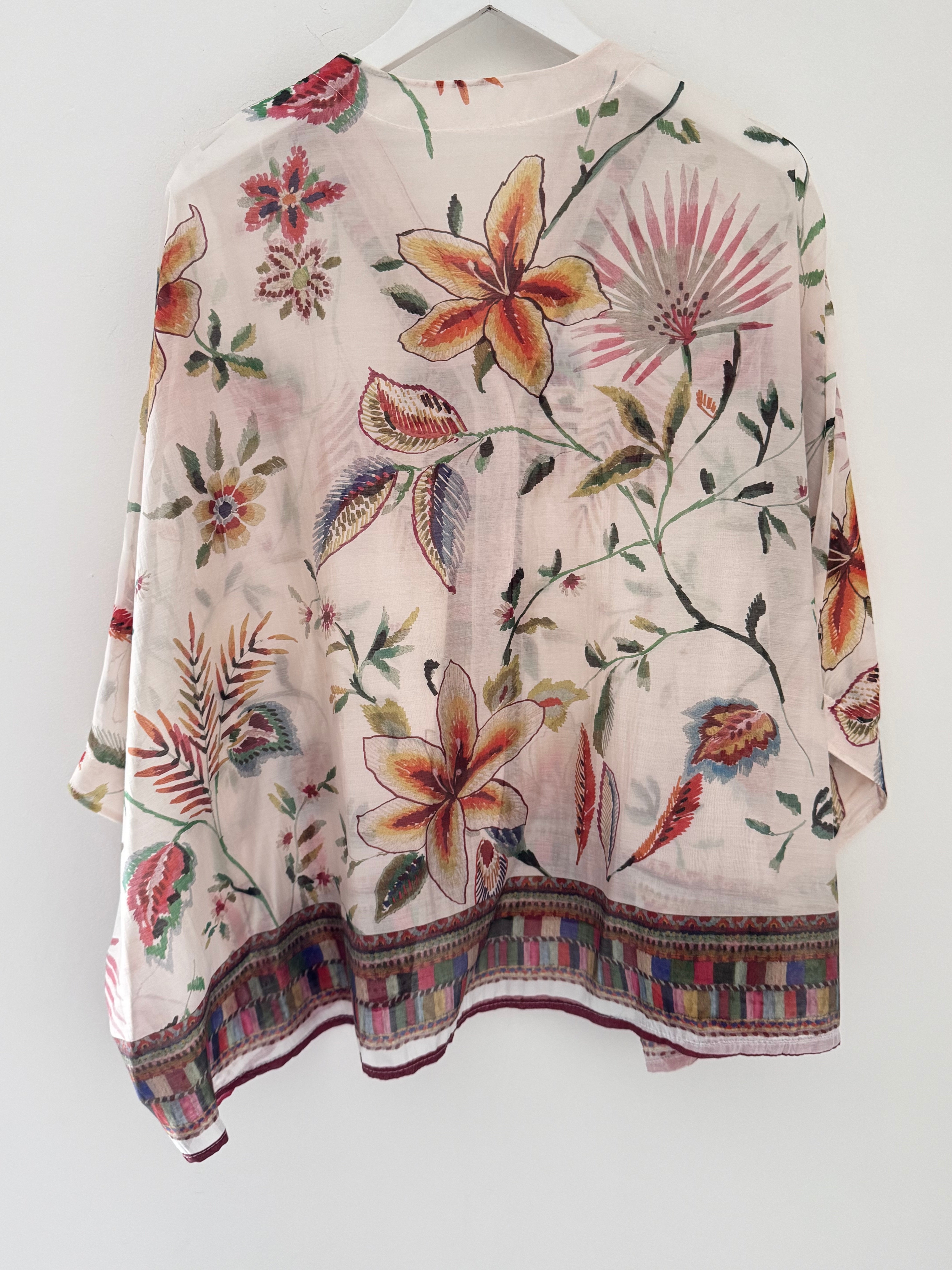 Designer Silky Kimono Blouse