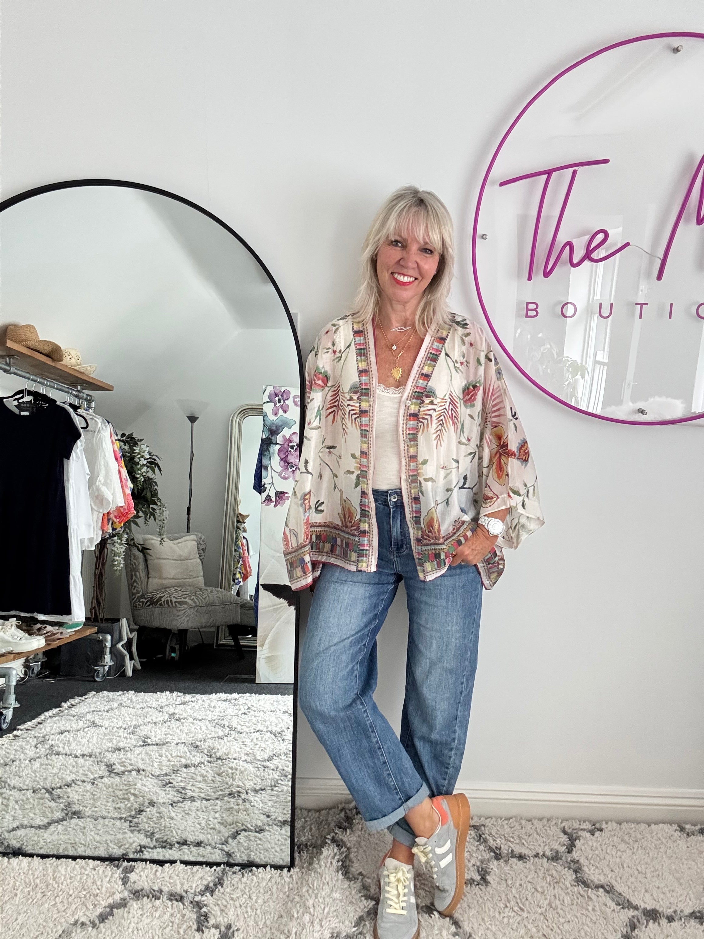 Designer Silky Kimono Blouse