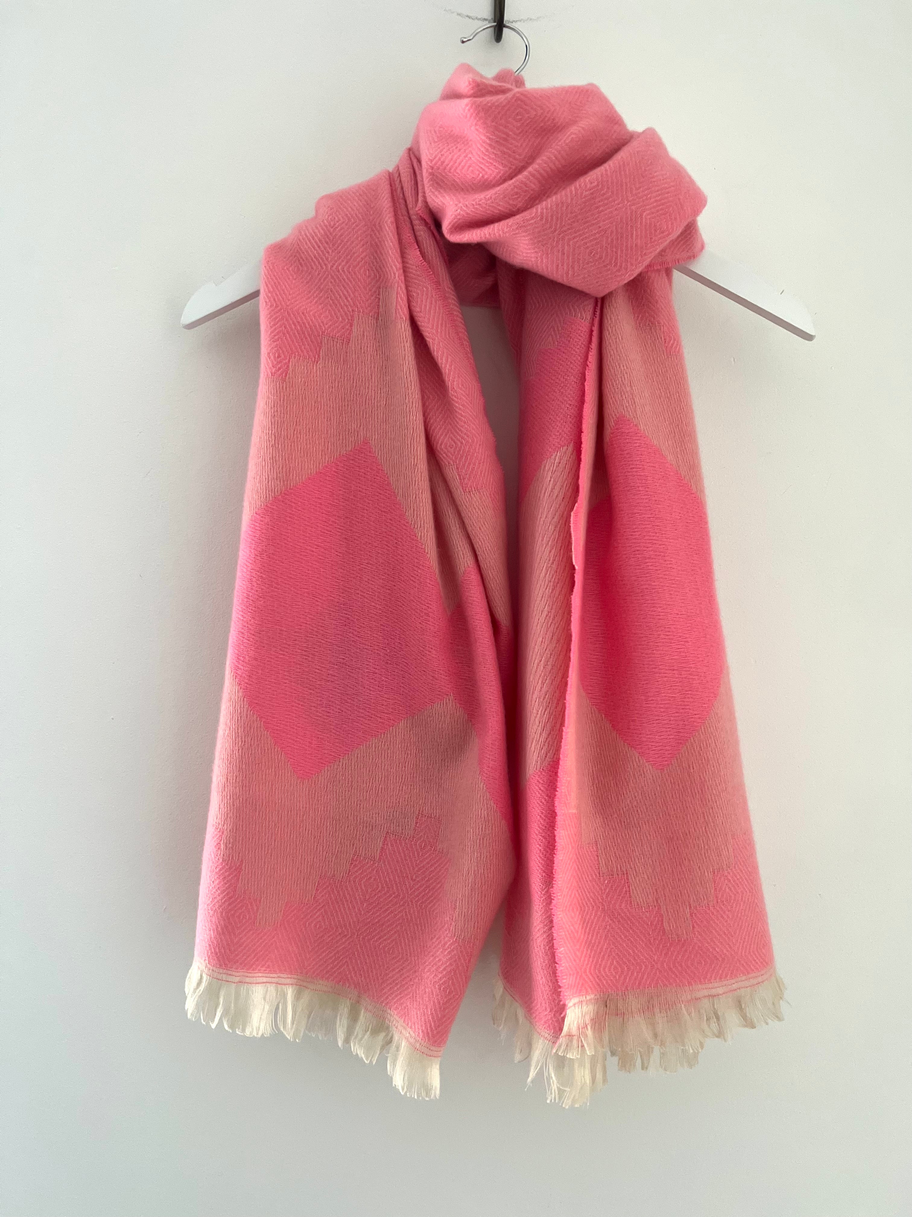 Soft Fringe Scarf in Candy Pinks