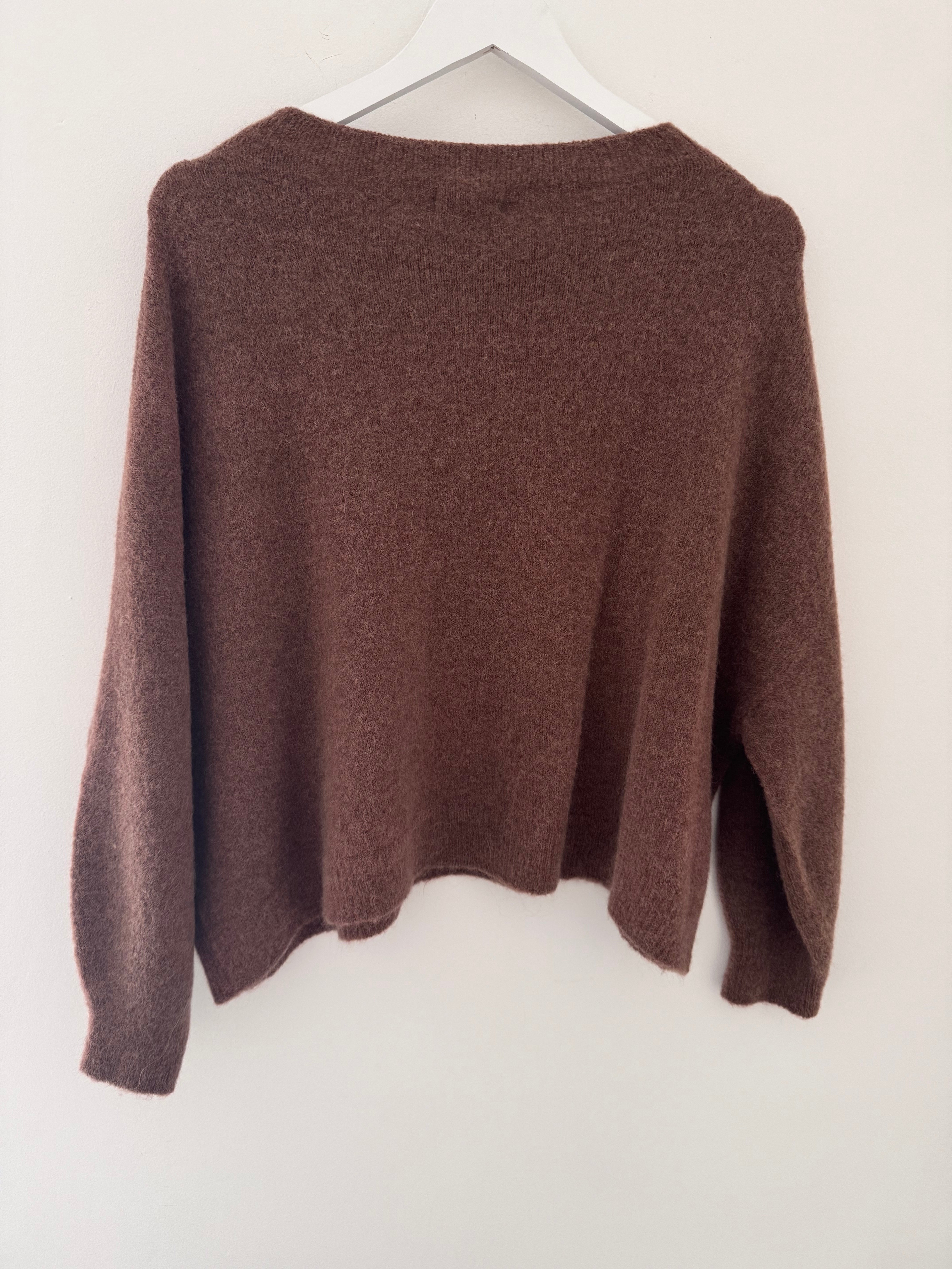 Luxe Slouchy Alpaca Jumper in Hazlenut