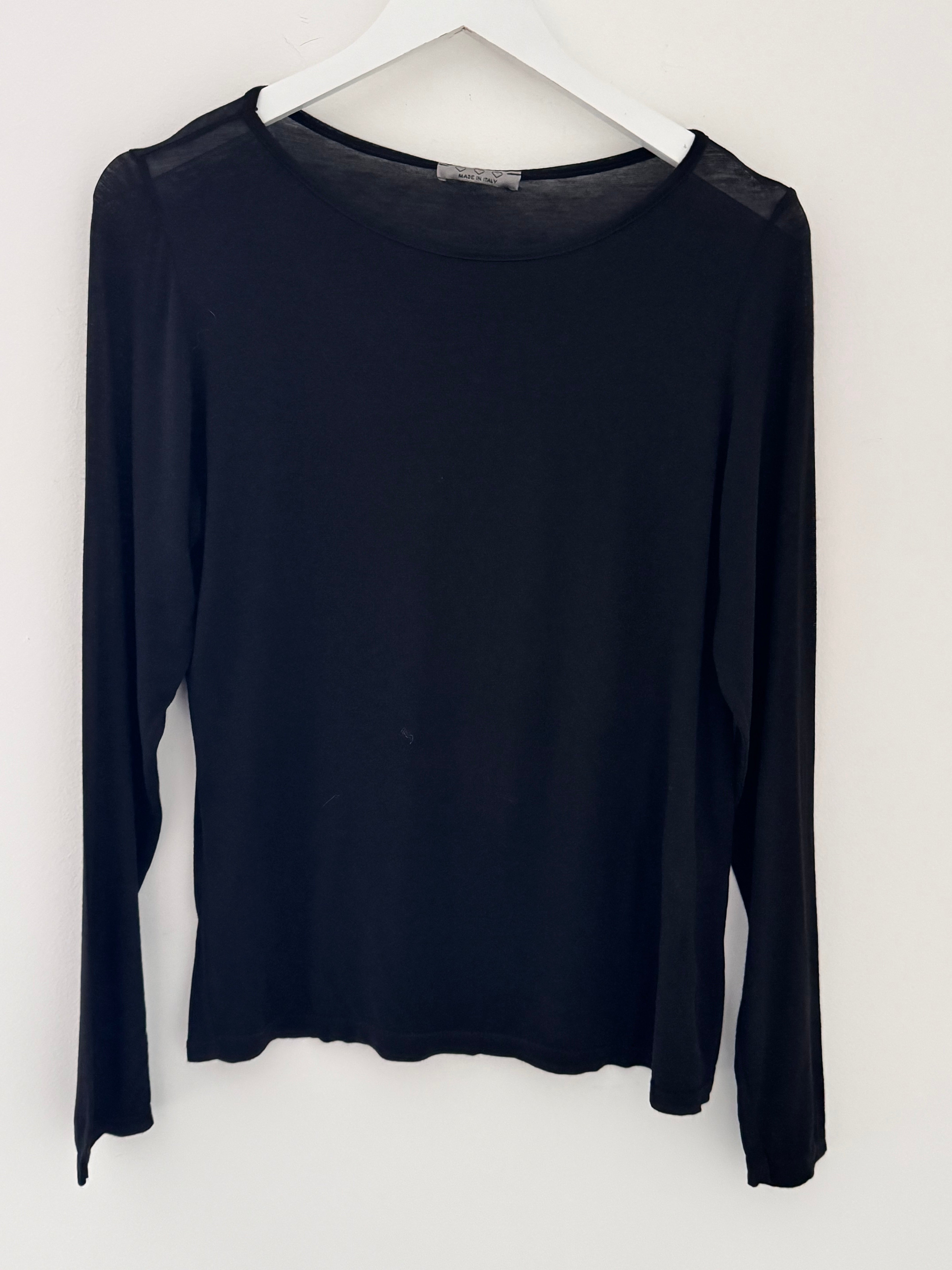 Ultrasoft Cashmere Blend Base Layer in Black
