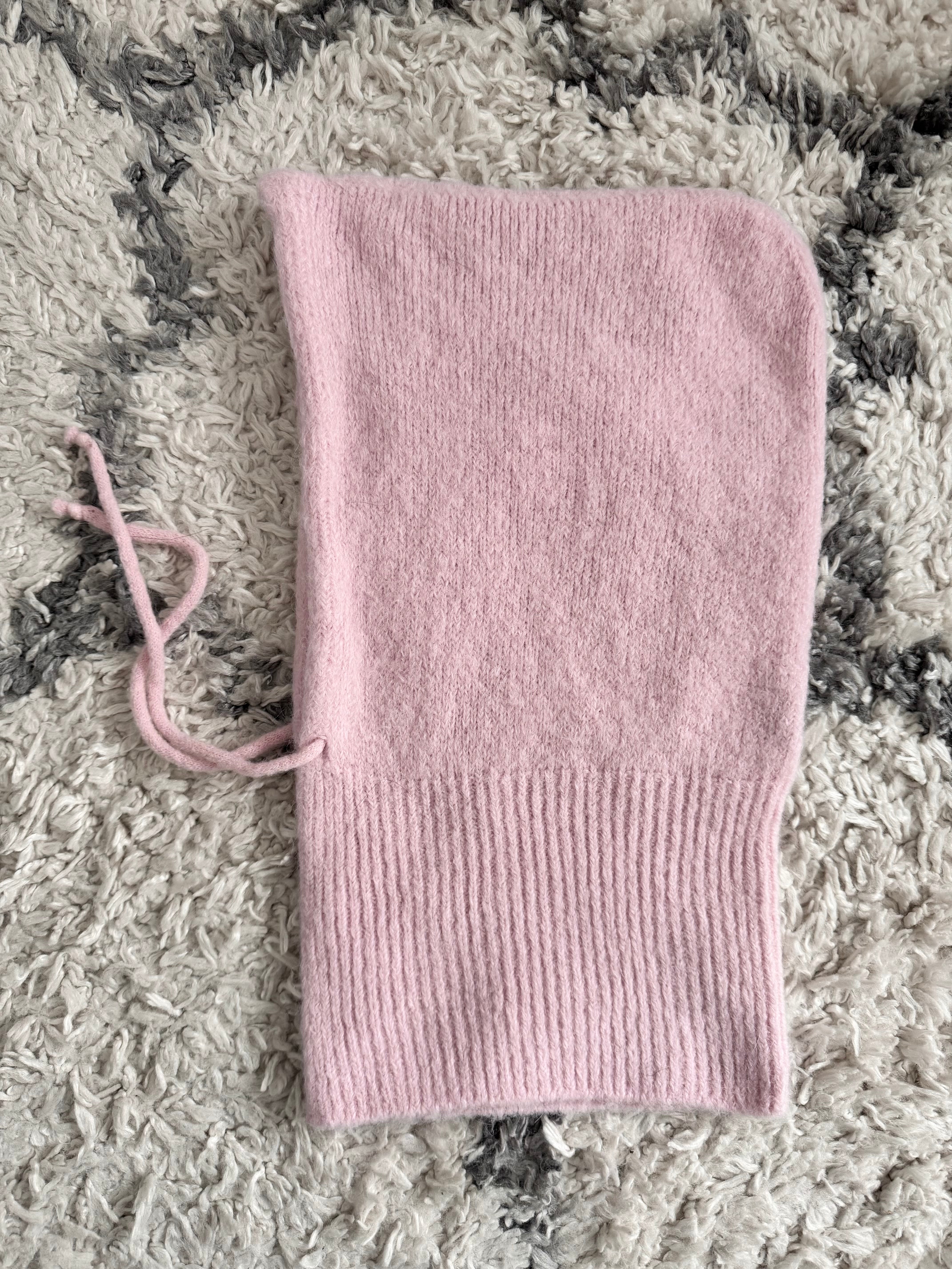 Hooded Alpaca Snood in Pink
