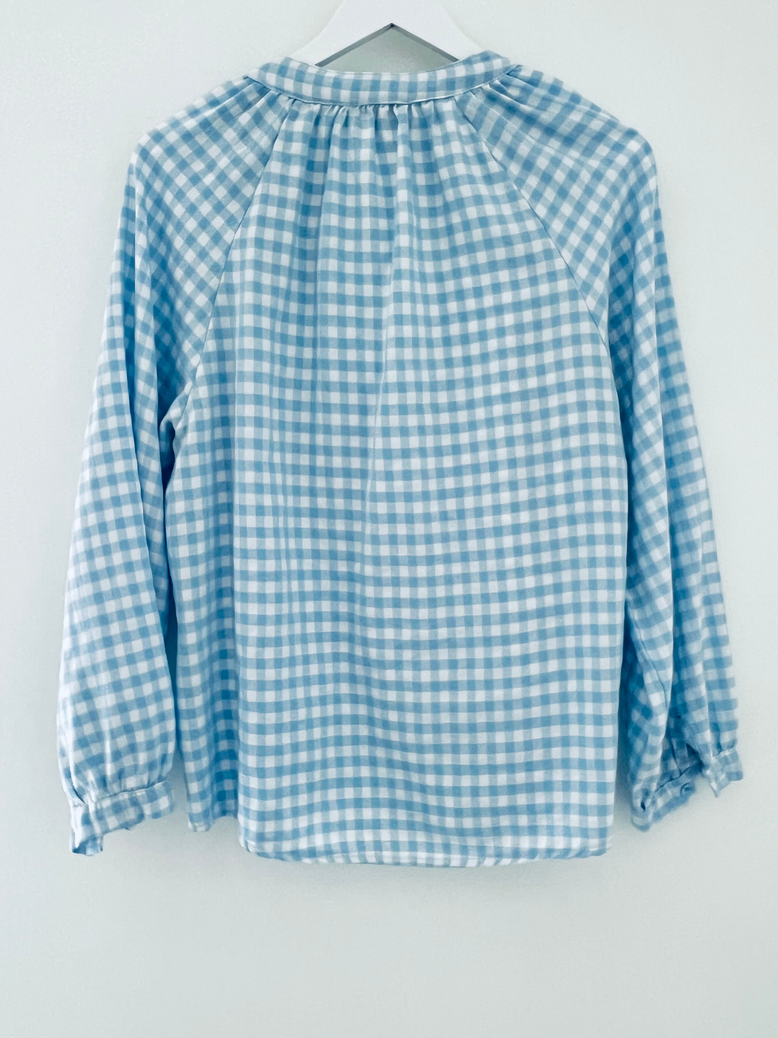 Gingham Shirt in Blue & White