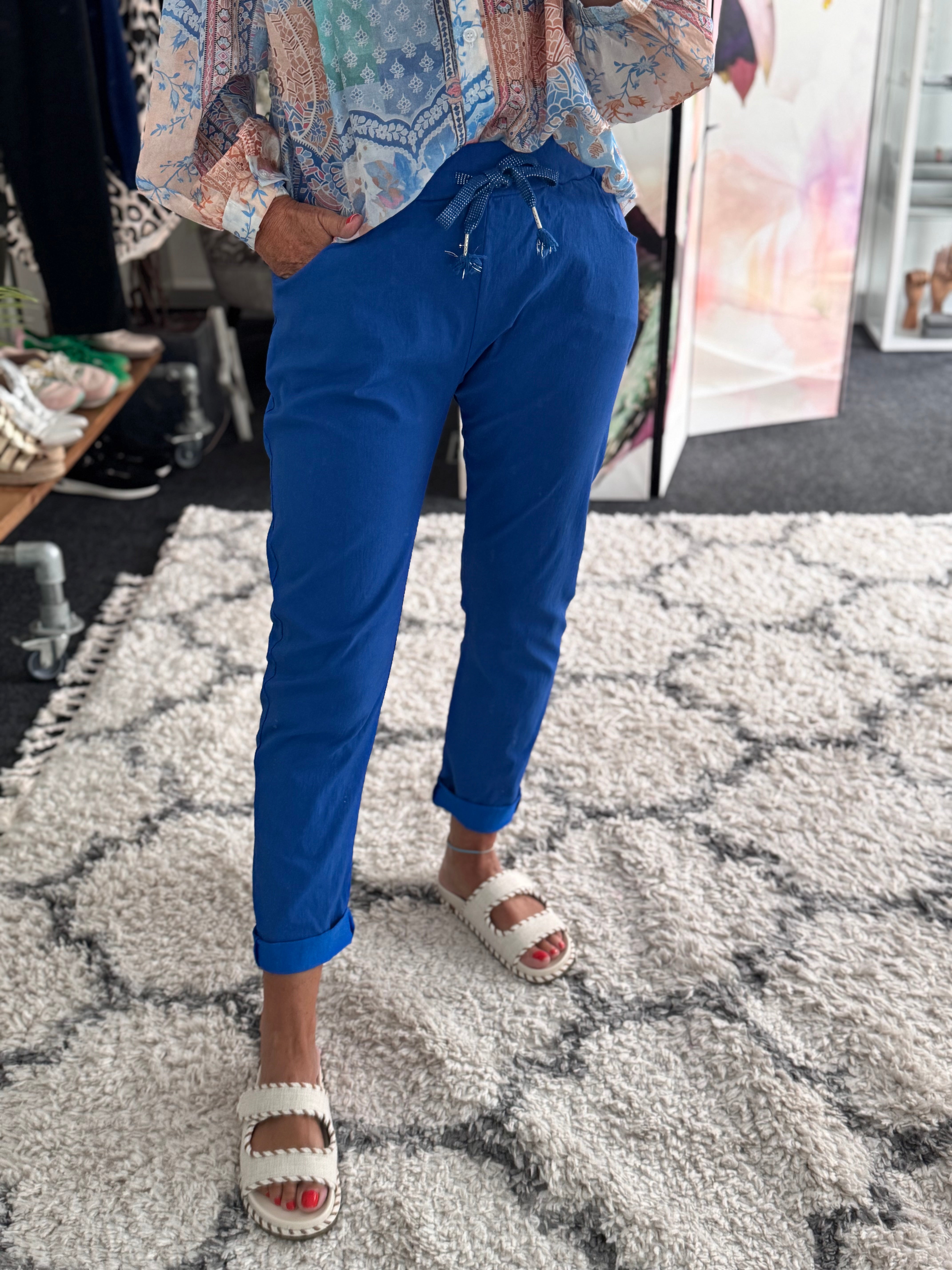 Super Stretch Joggers in Cobalt Blue
