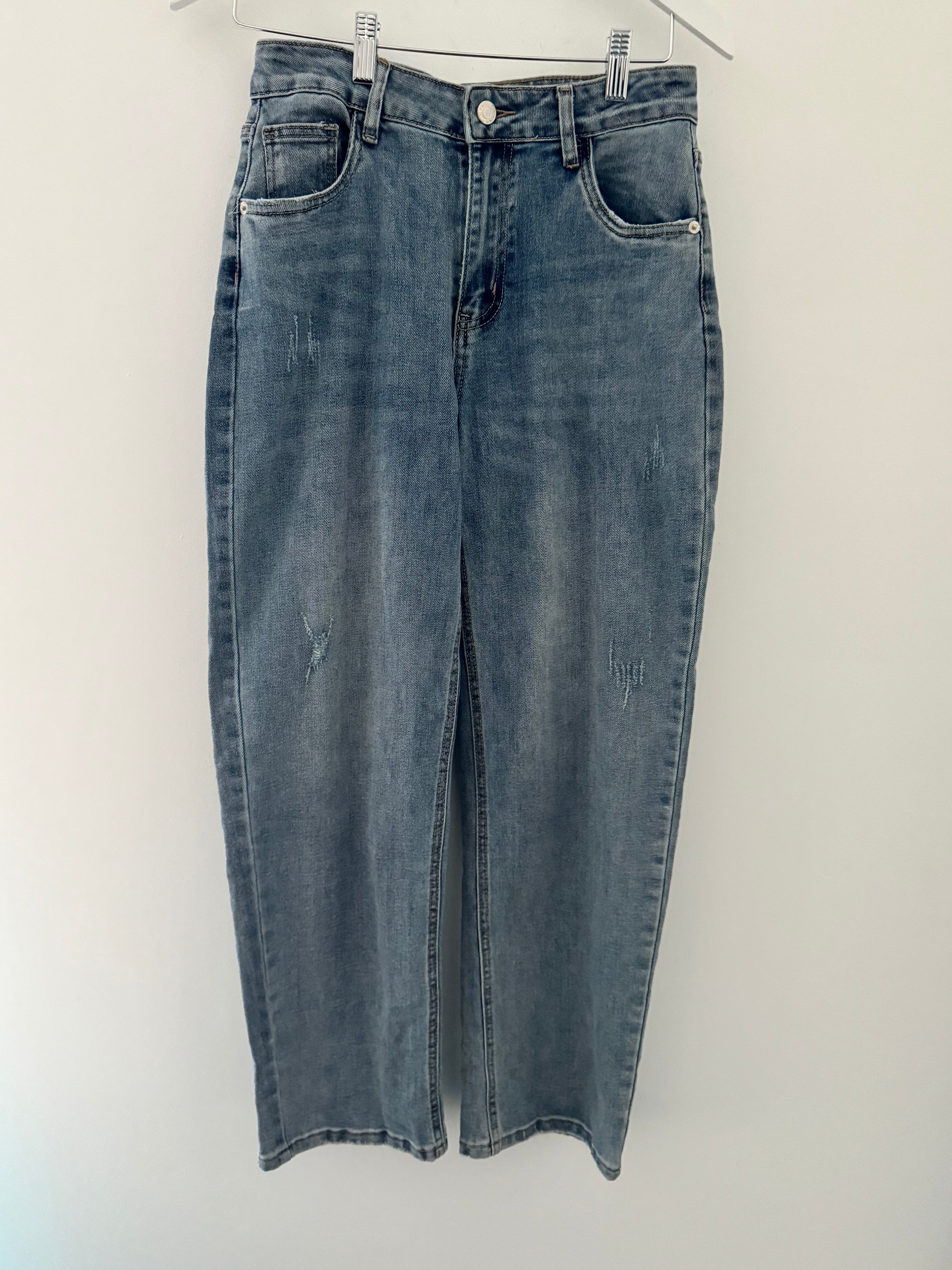 Slim Barrel Leg Stretch Jeans