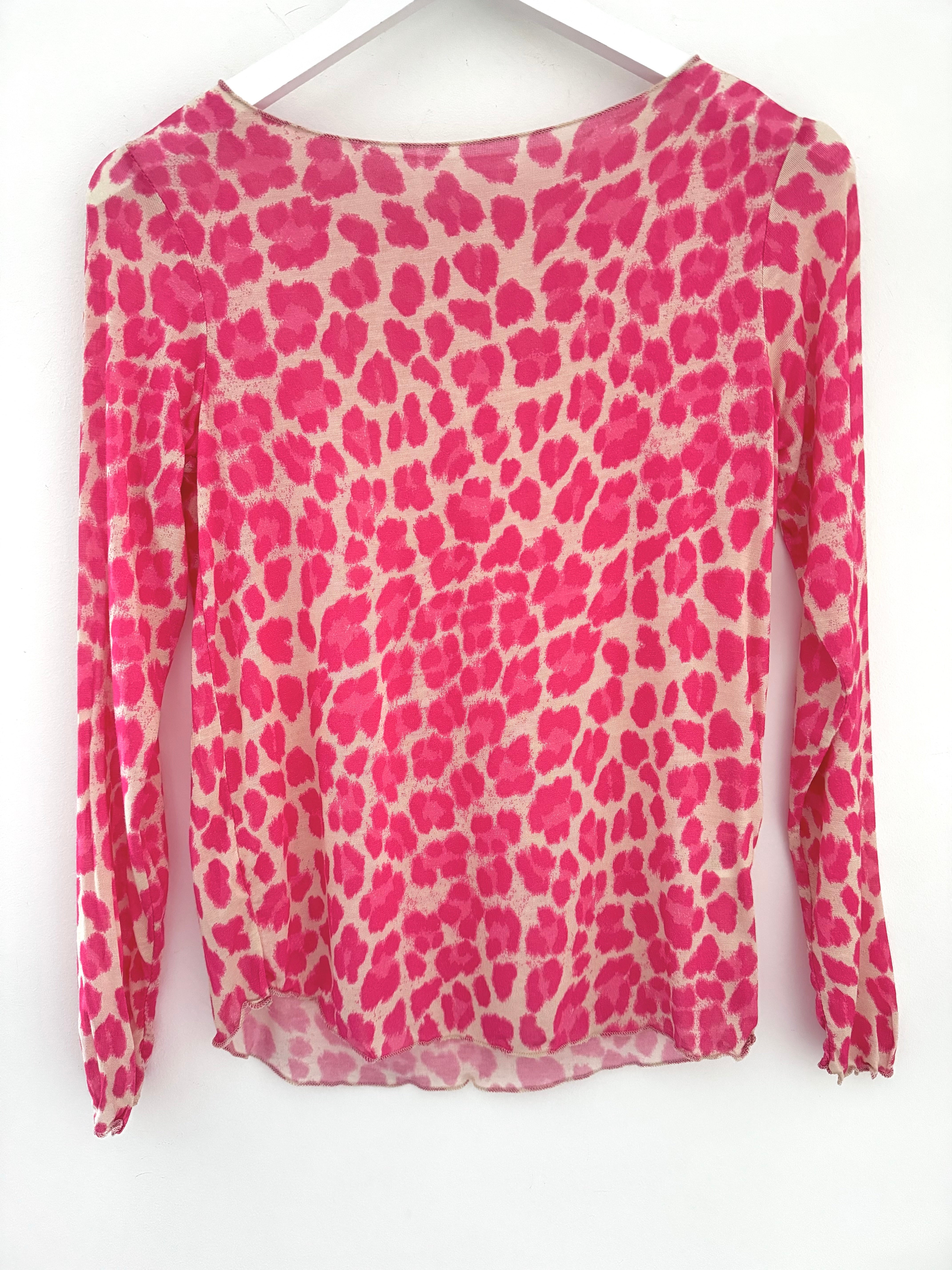 Ultrasoft Cashmere Blend Base in Fuchsia Leopard