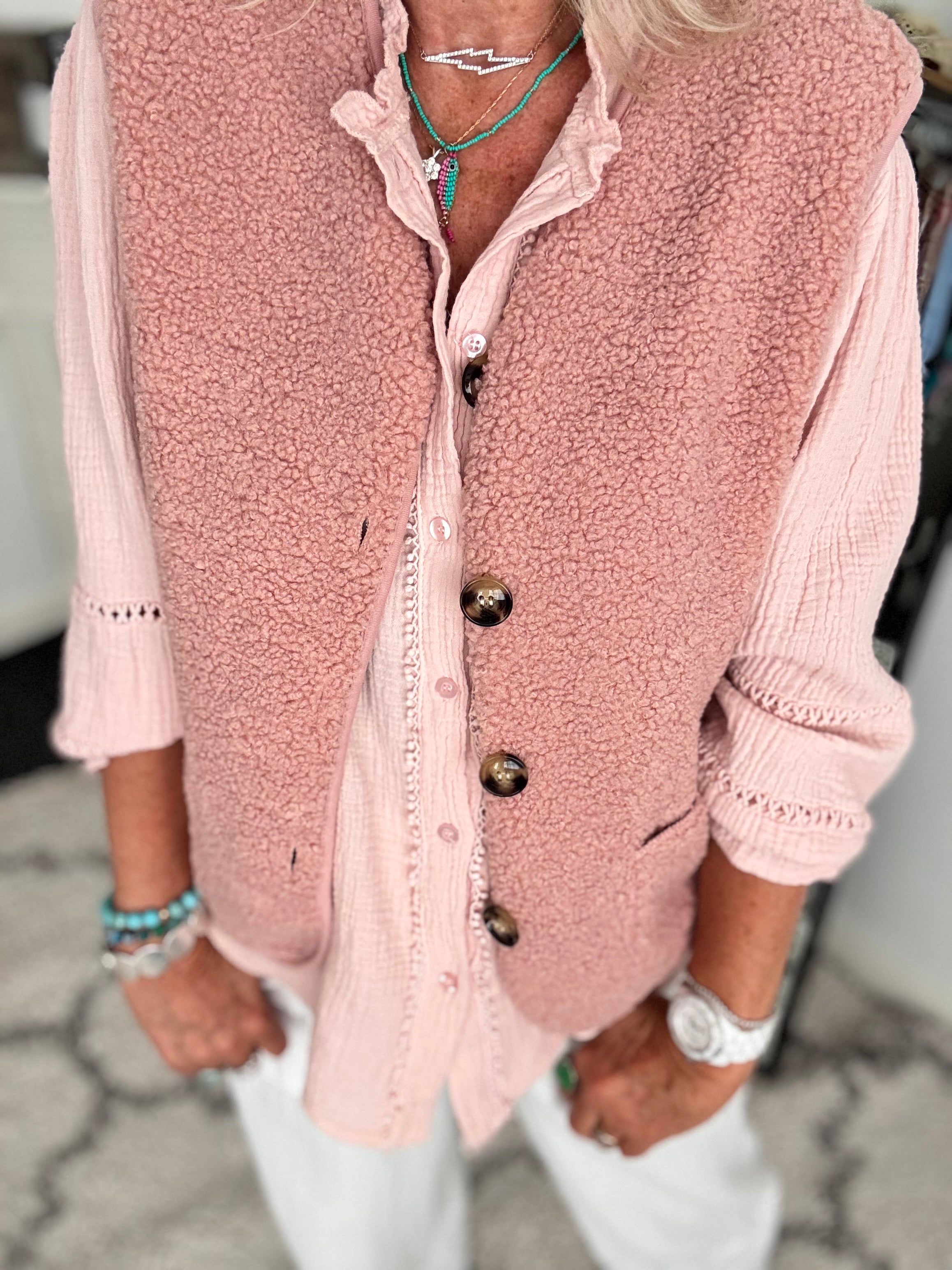Boucle Gilet in Pink