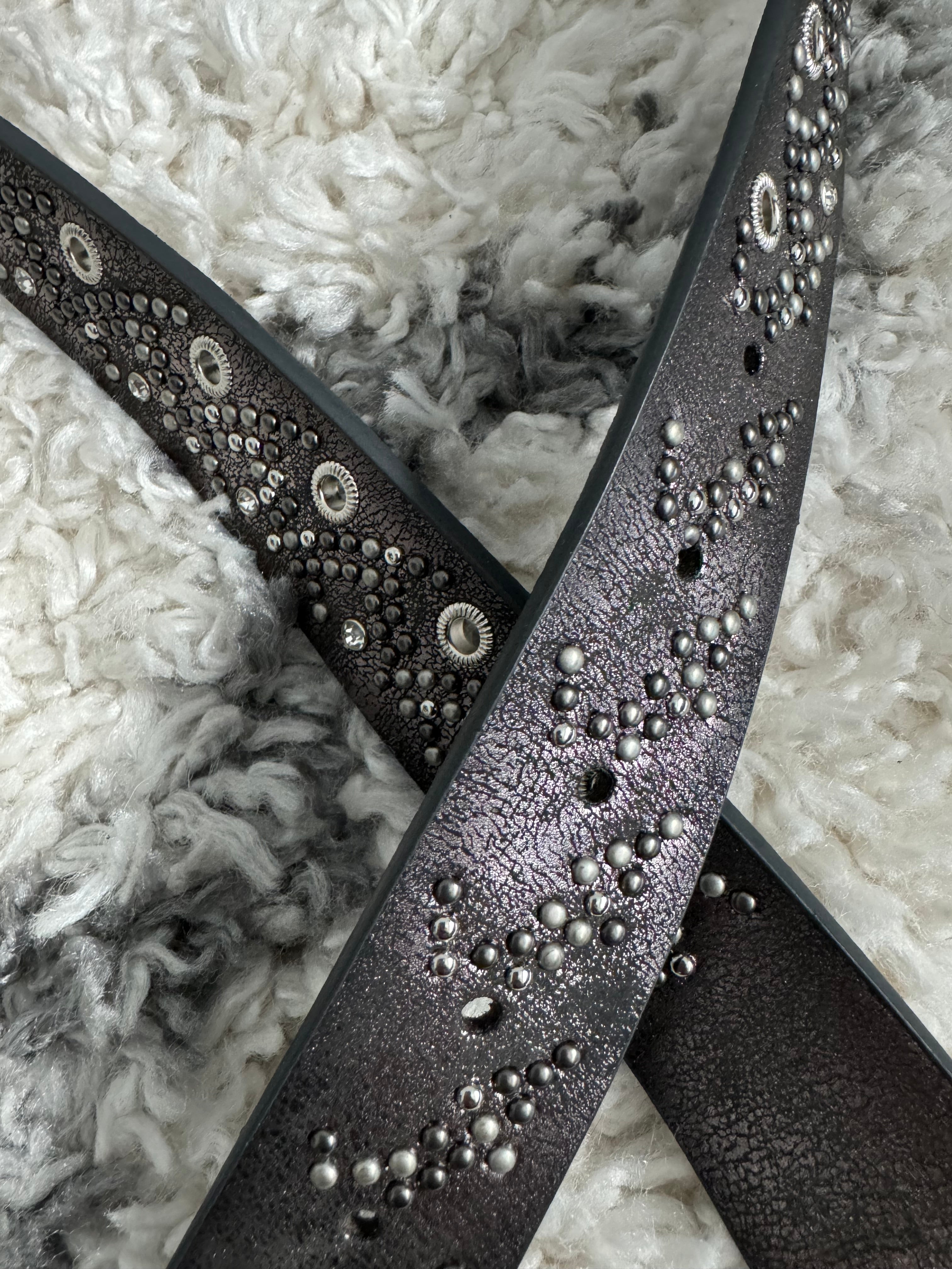 Studded Belt in Anthracite