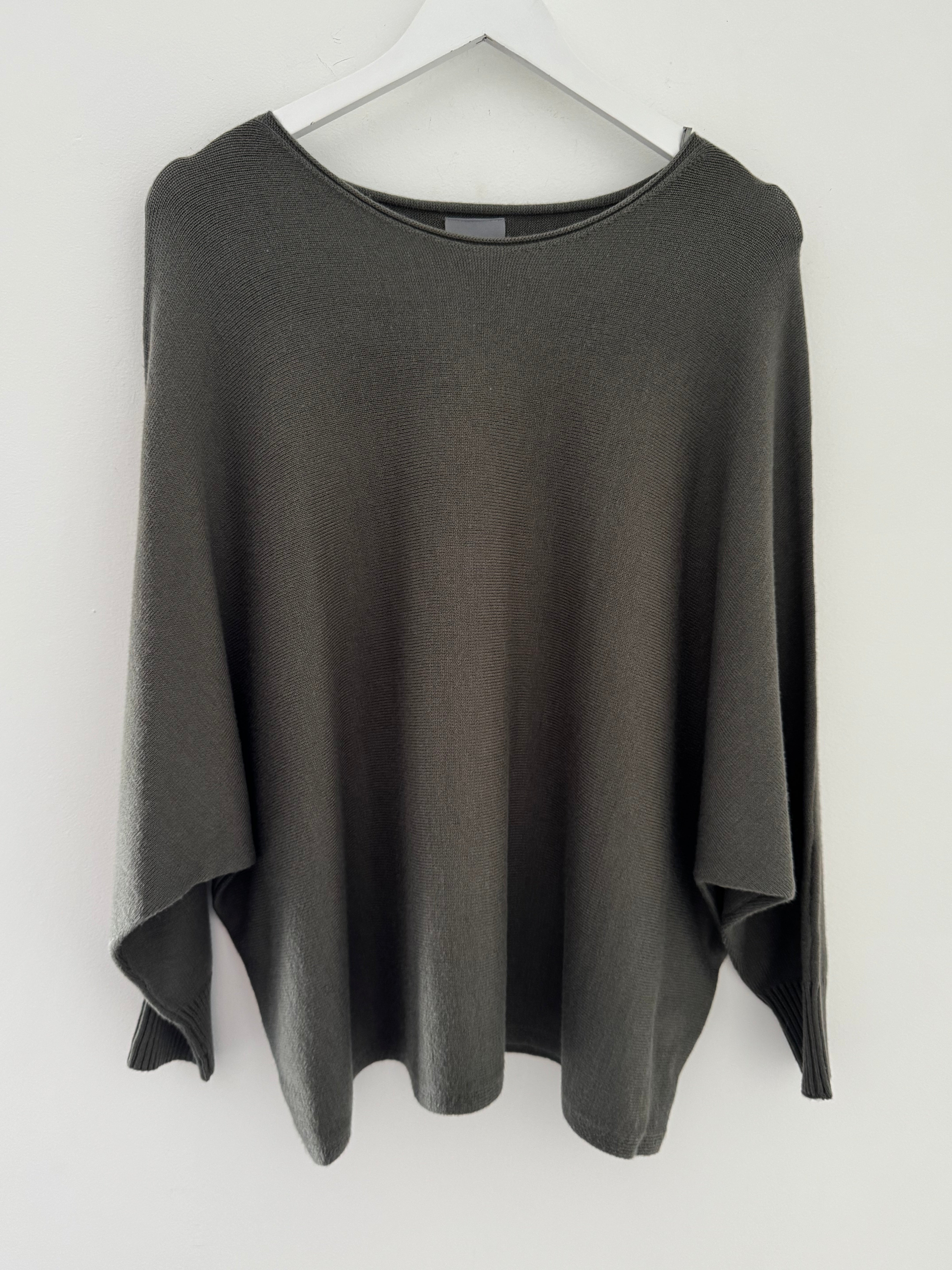 Soft Batwing Knit in Khaki