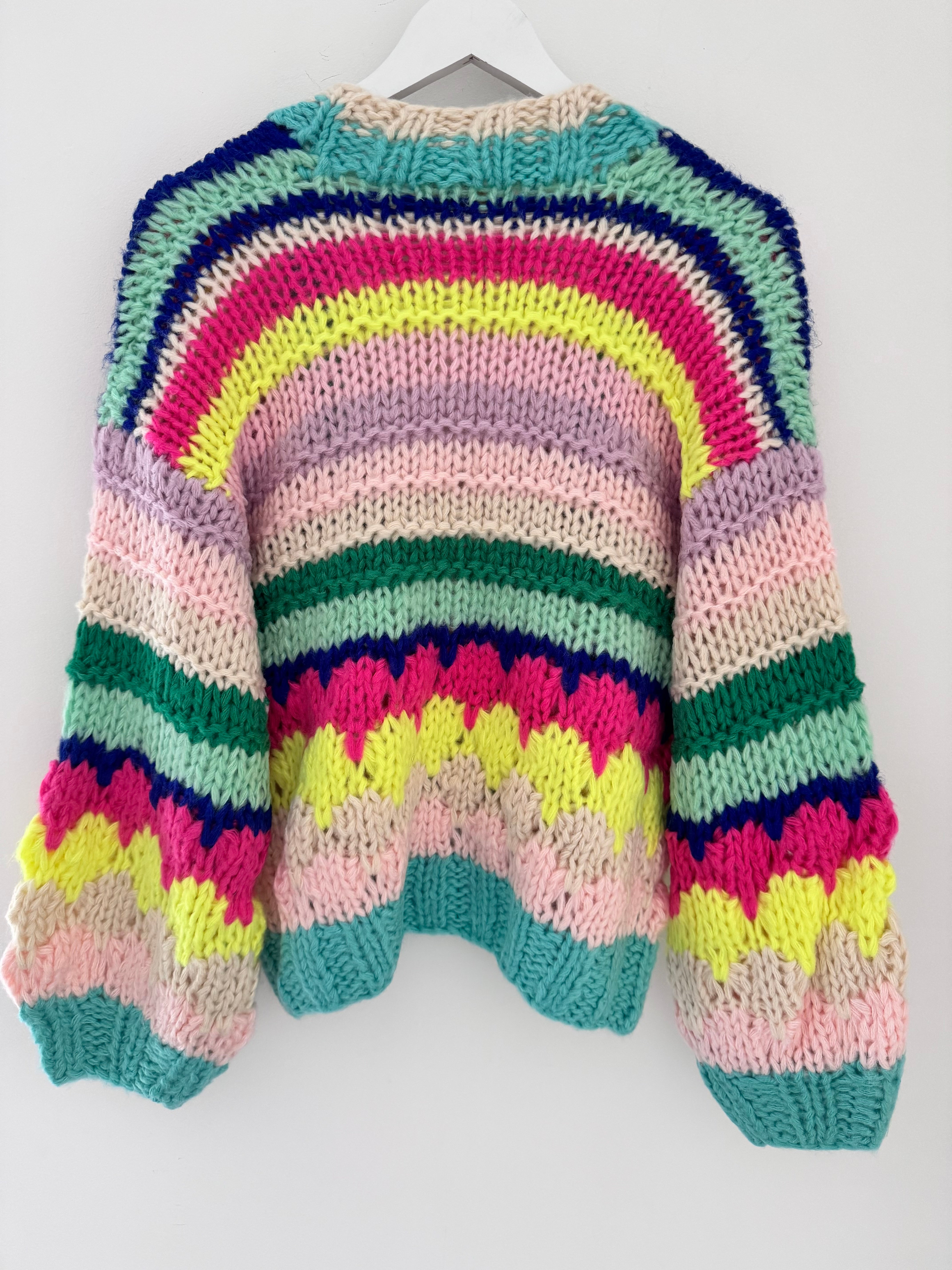 Handknitted Rainbow Cardigan