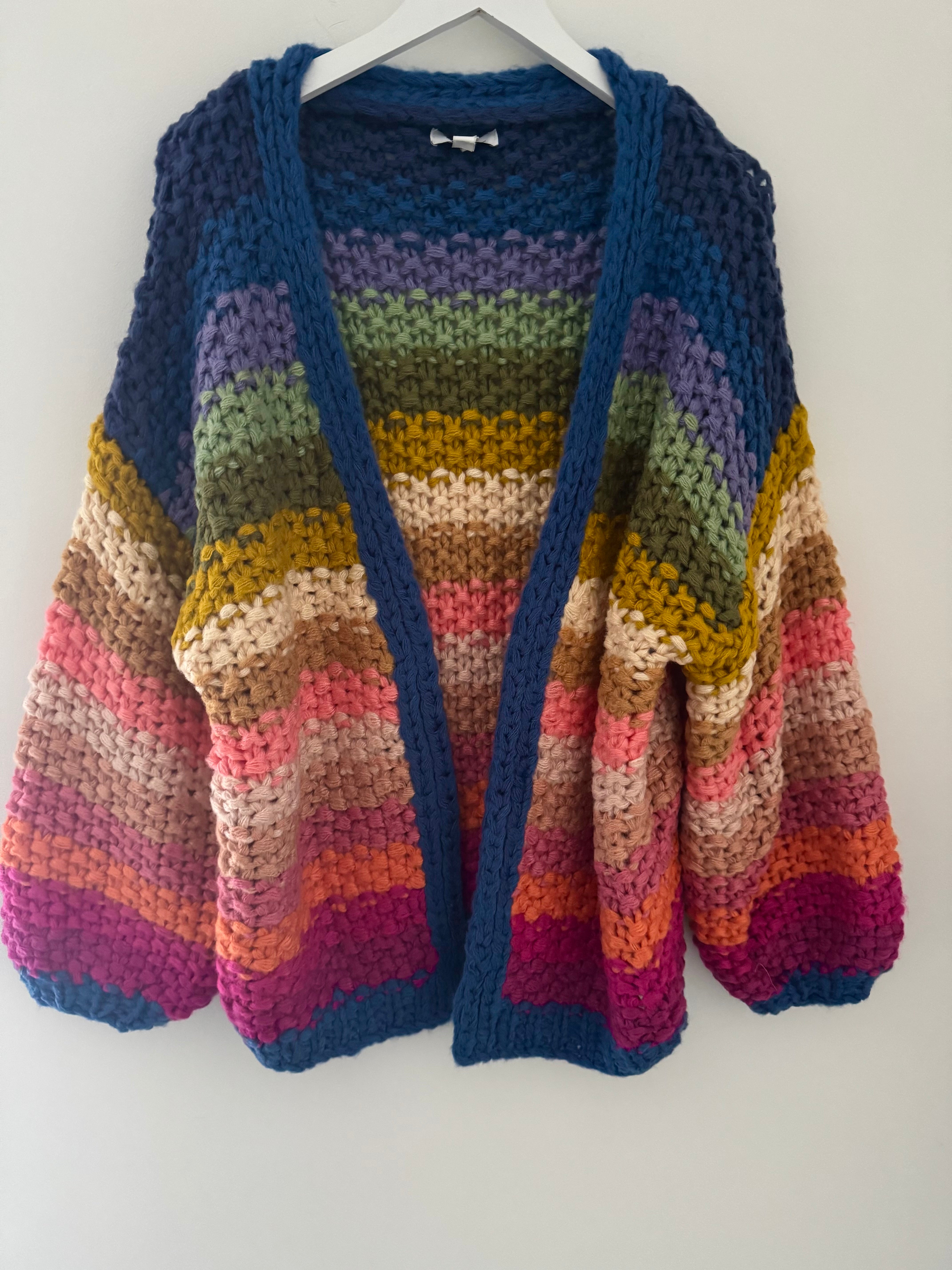 Handknitted Rainbow Cardigan