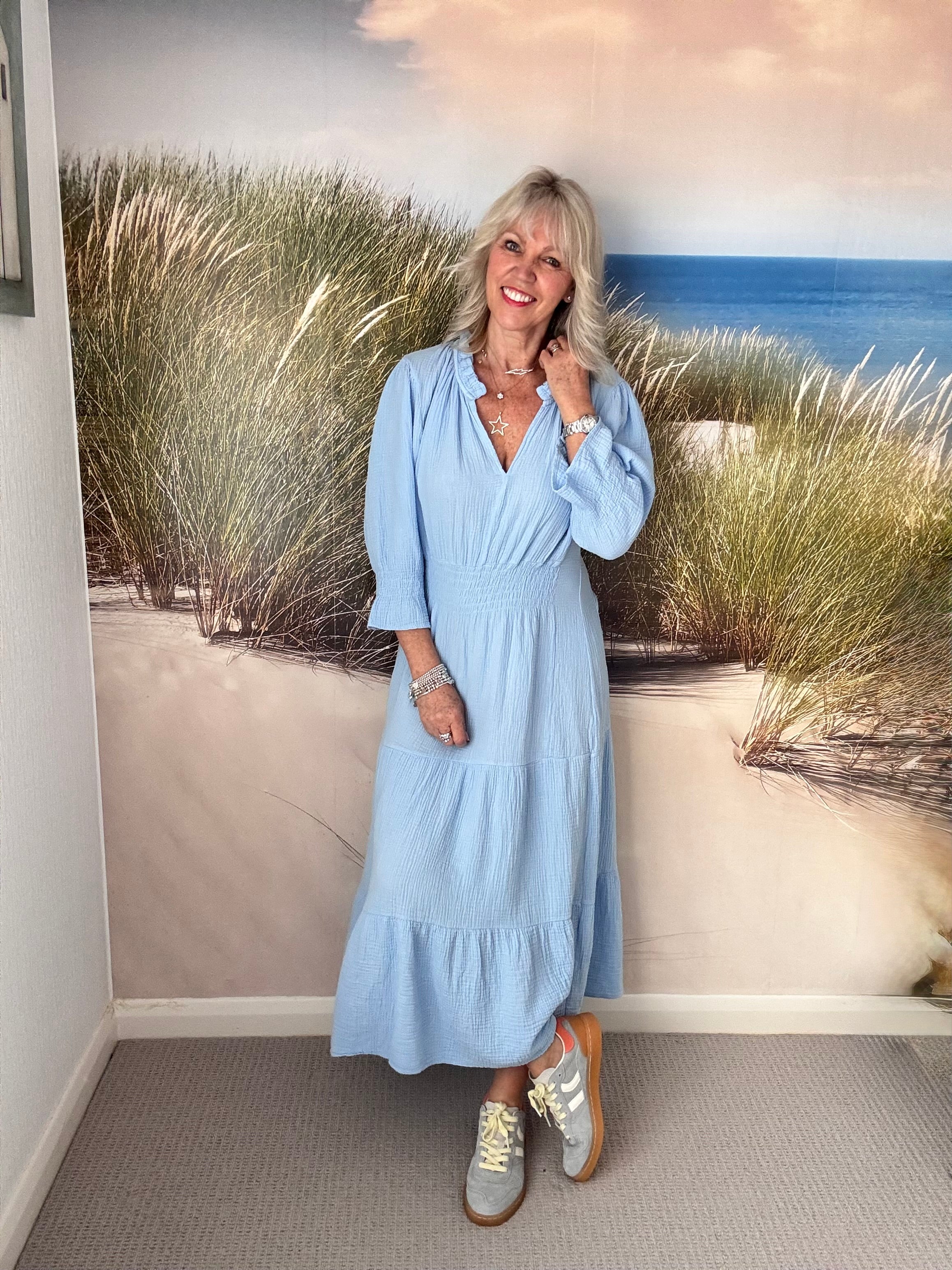 blue cheesecloth dress Saturday nights in the Megan Cheesecloth Dress , Elevenloves.co.uk , #cobalt #bluedress #saturdaystyle