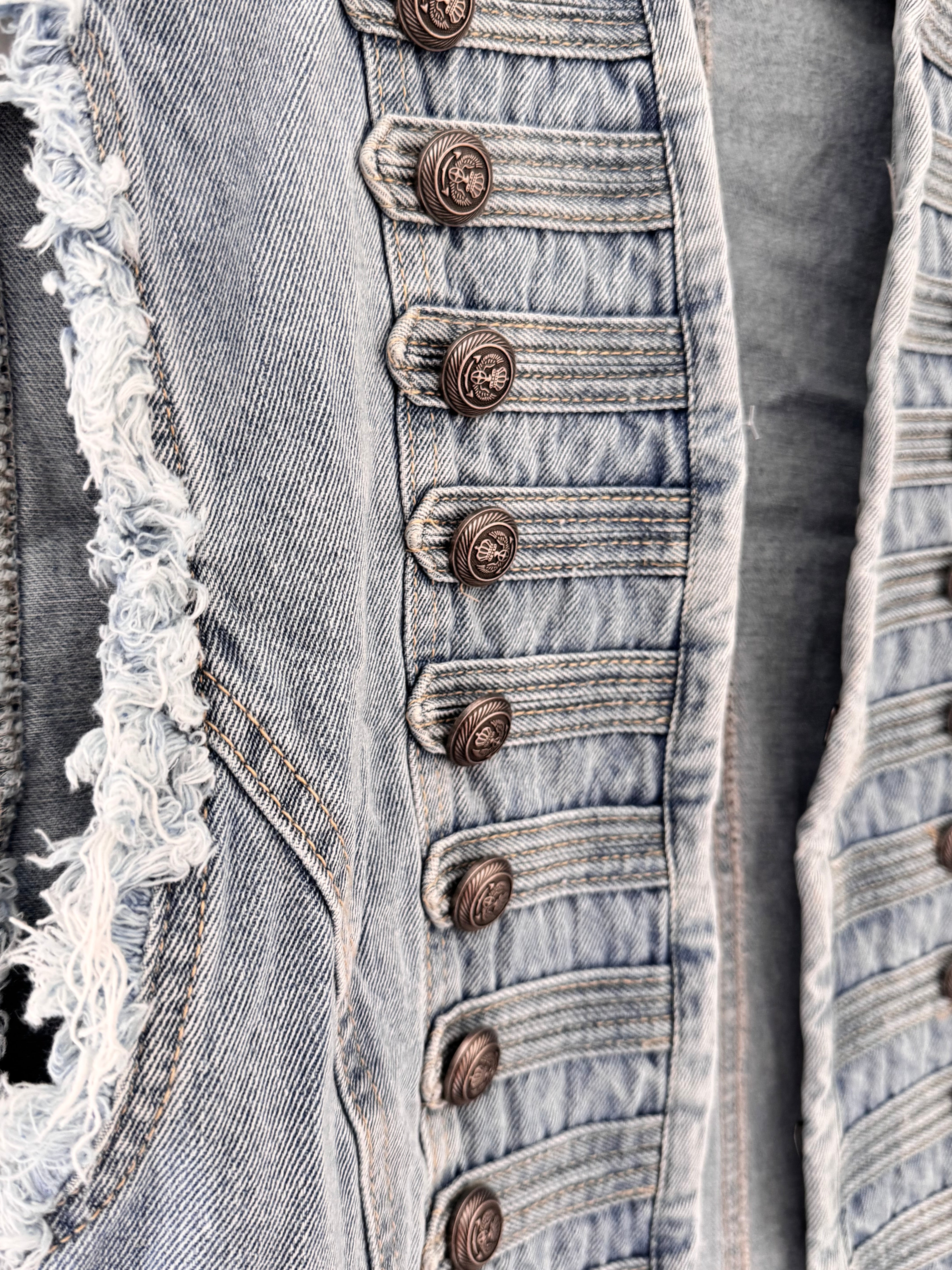 Military Gilet in Denim