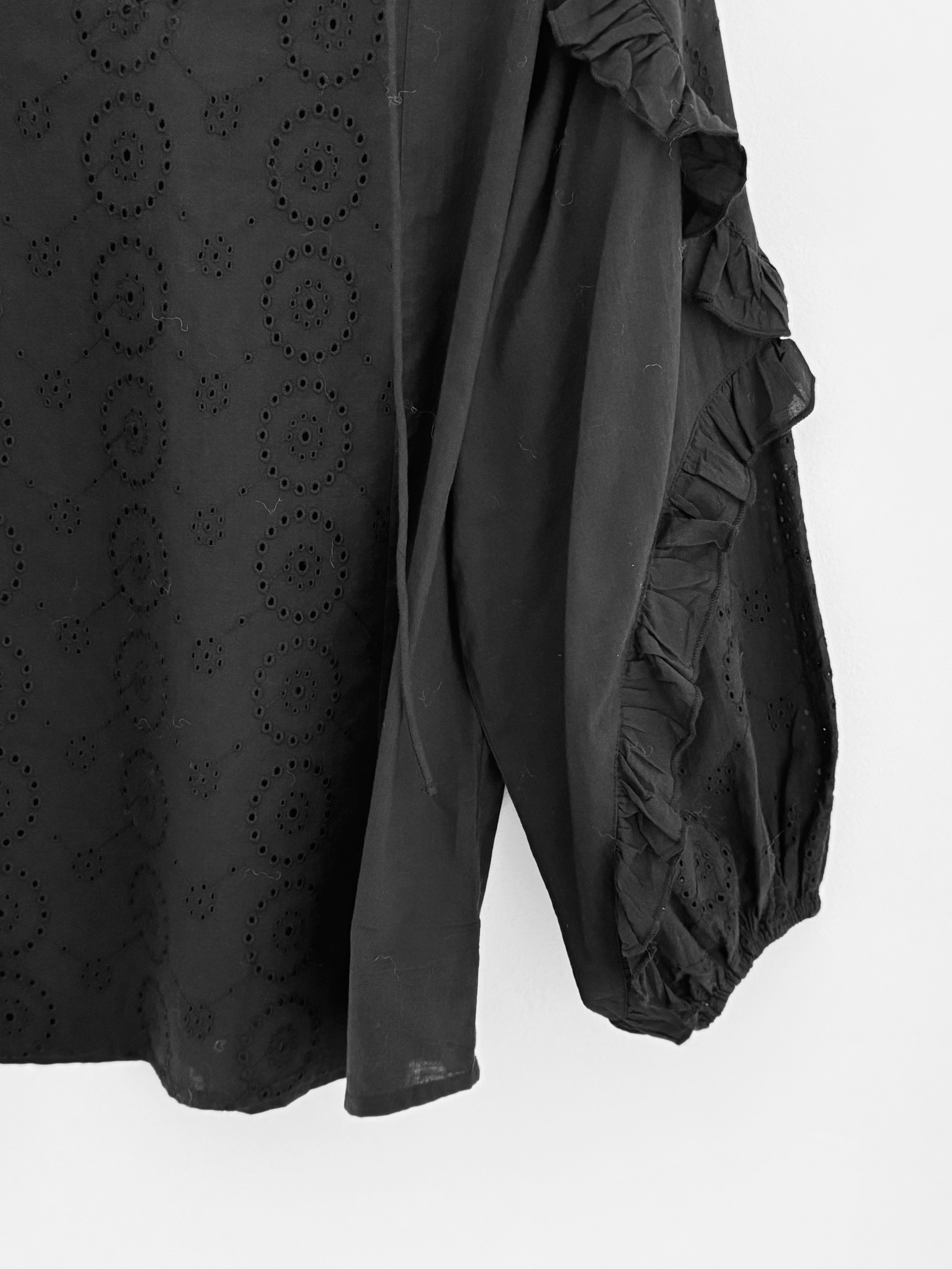 Broderie Anglais Blouse in Black