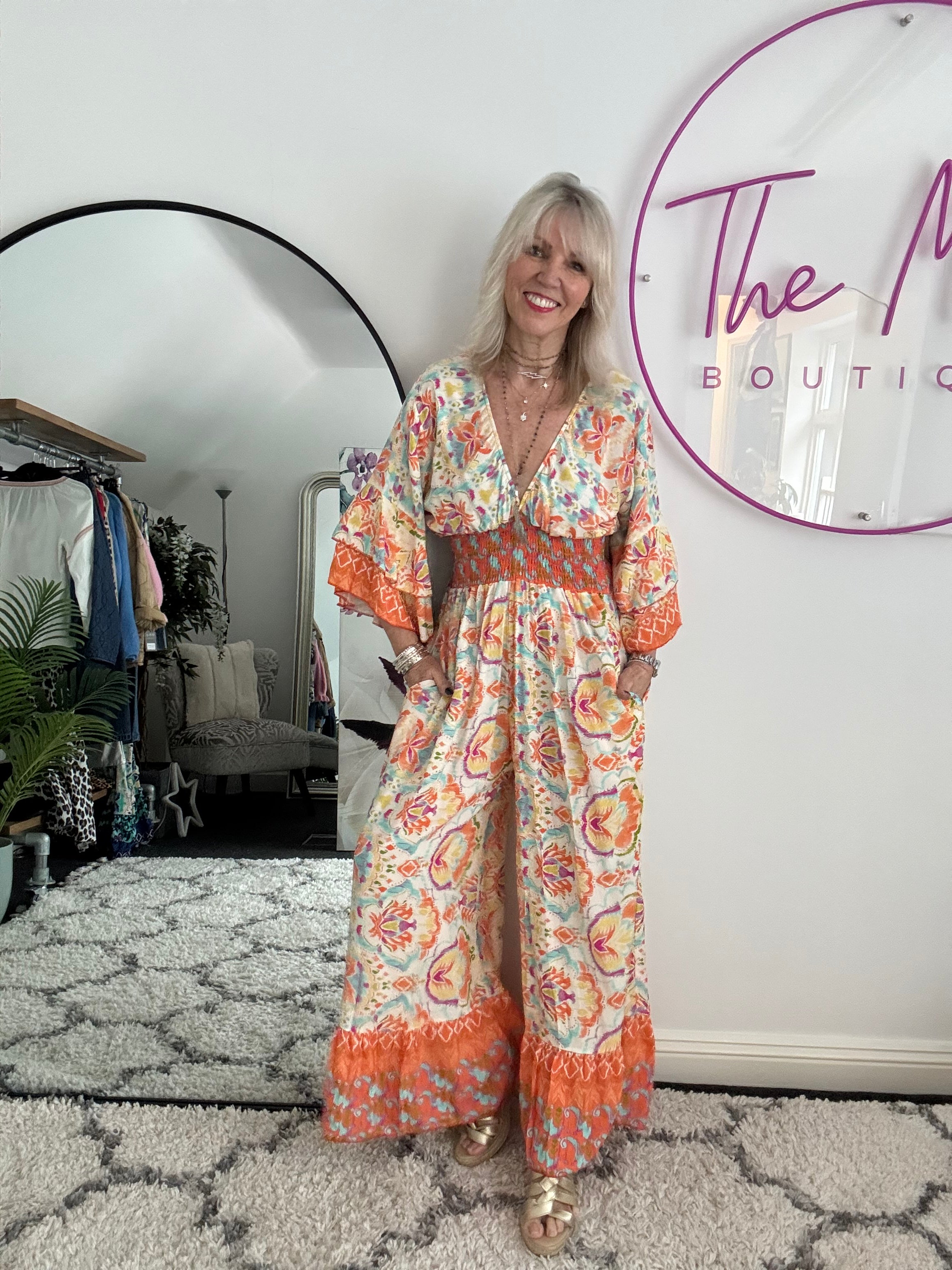 Vibrant Jumpsuit in Orange