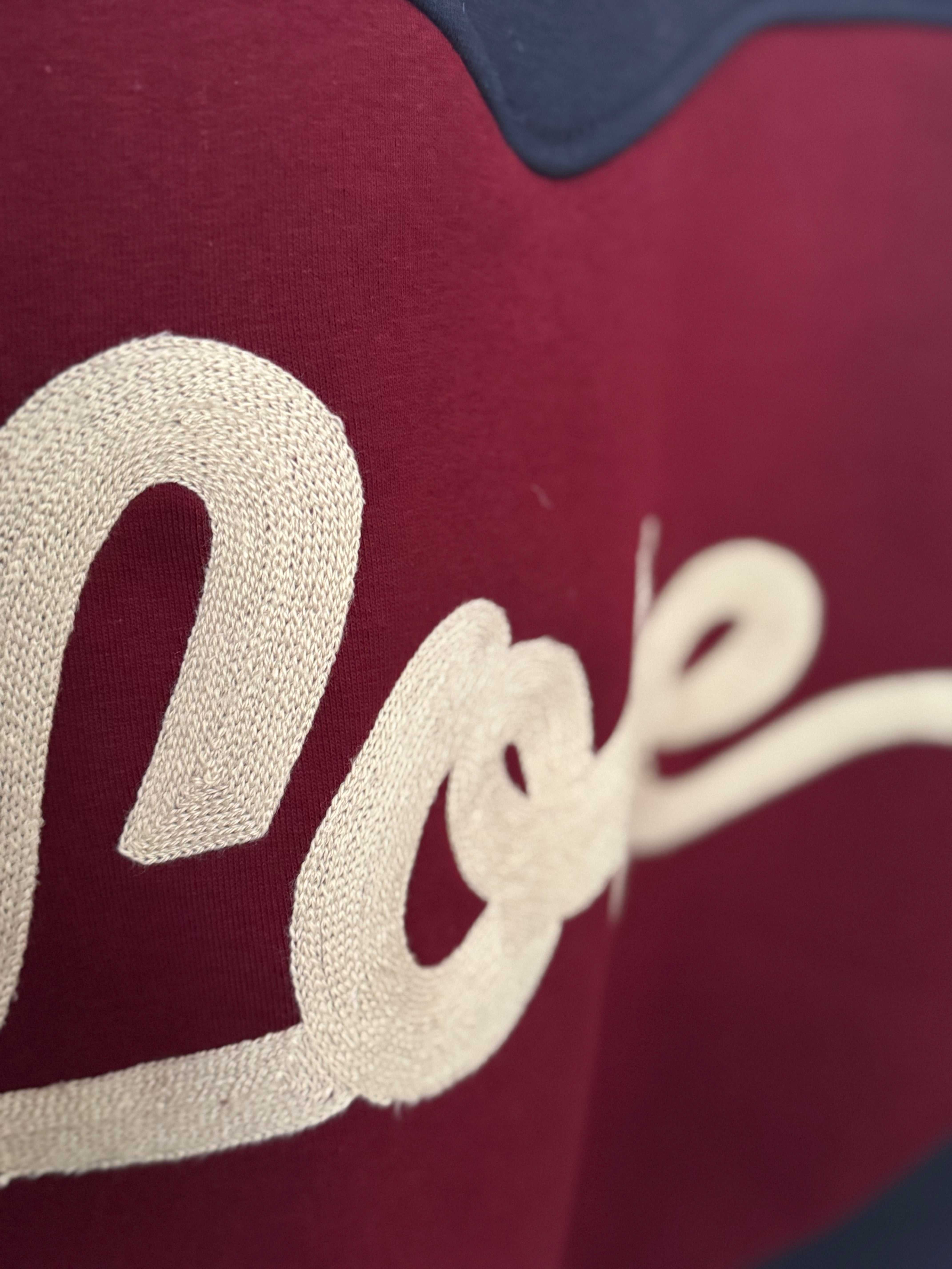 Love Bomber Jacket in Navy & Claret