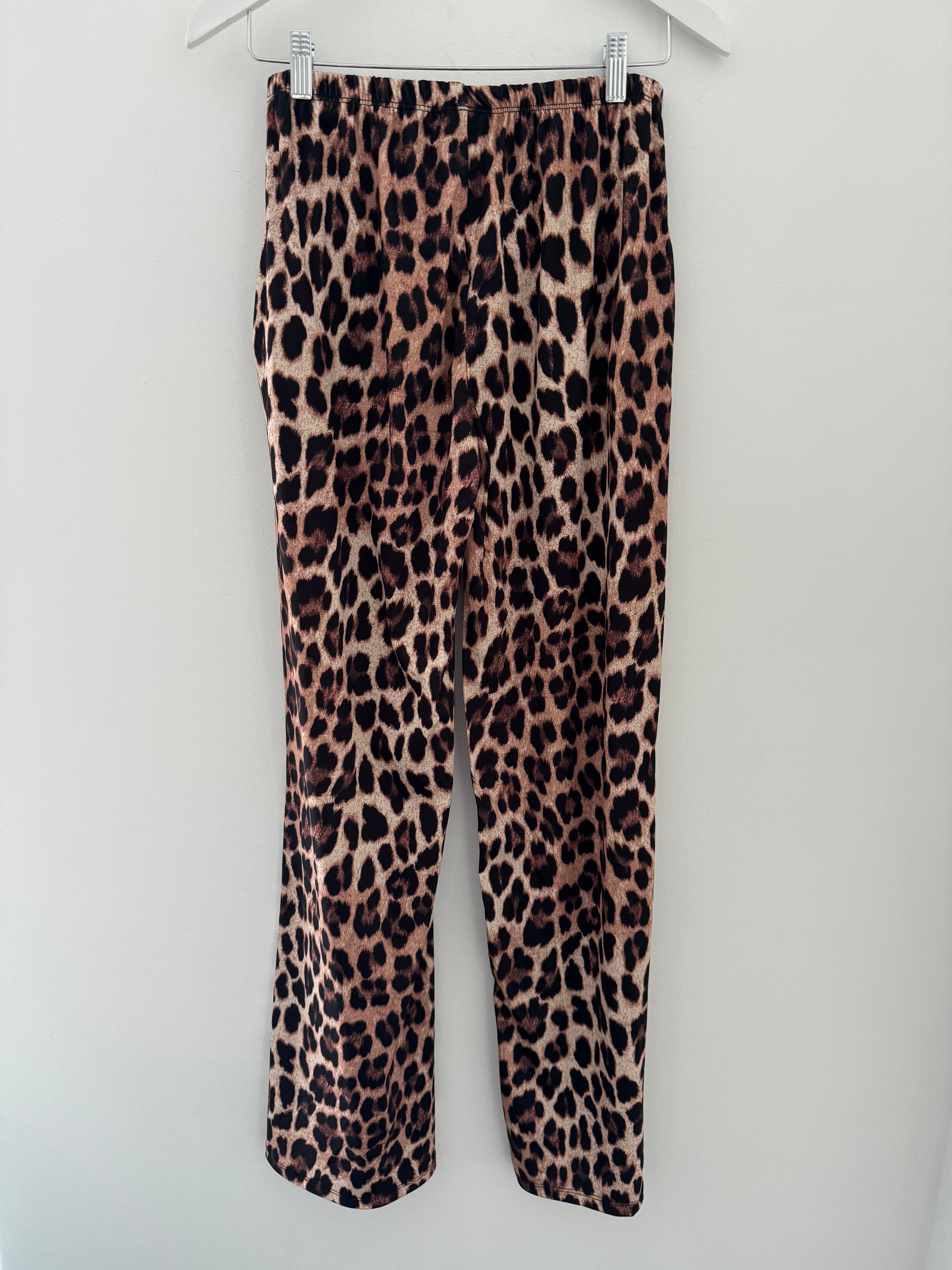 Wide Leg Trousers in Leopard