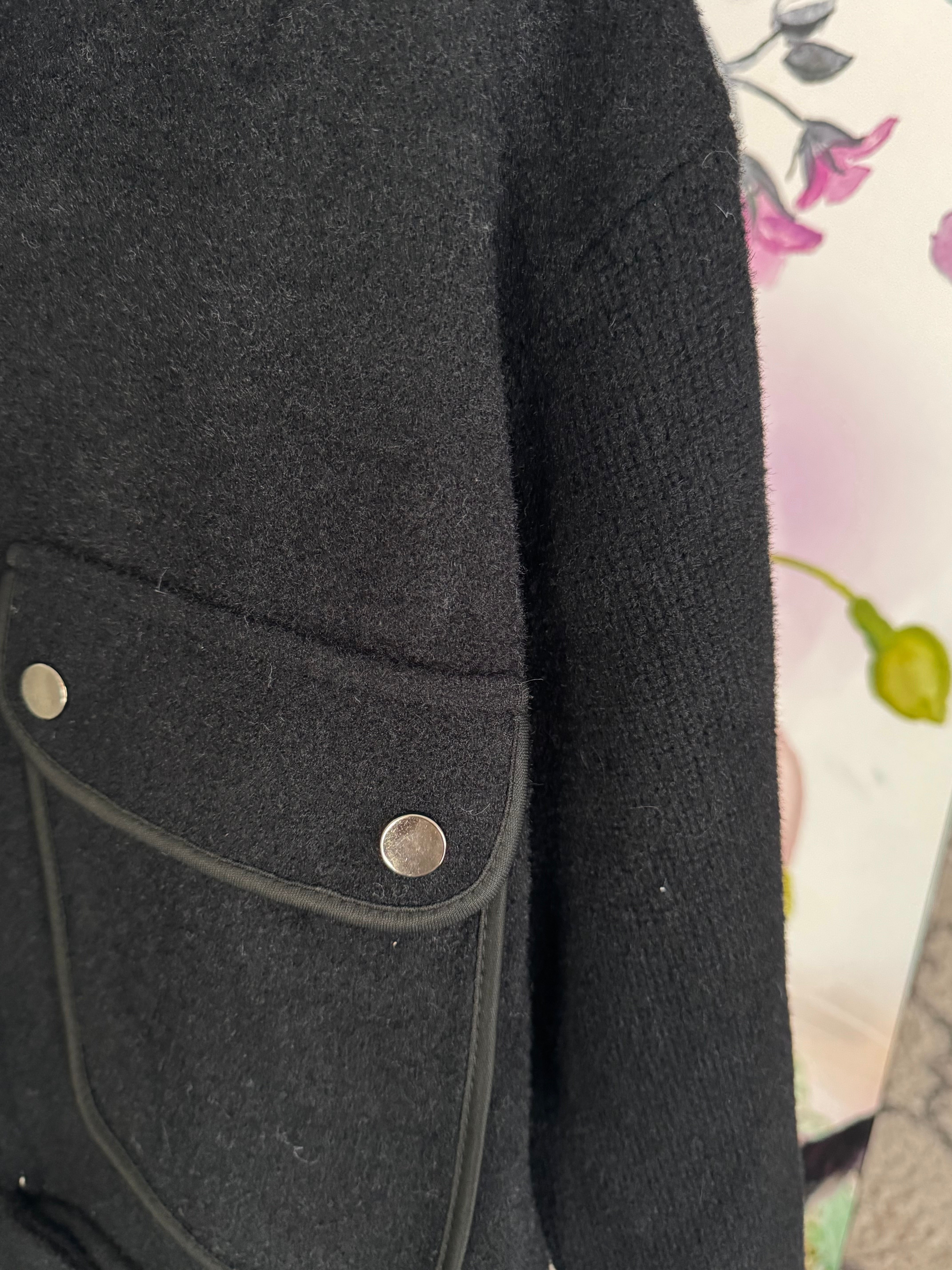 Zip Front Jacket in Black