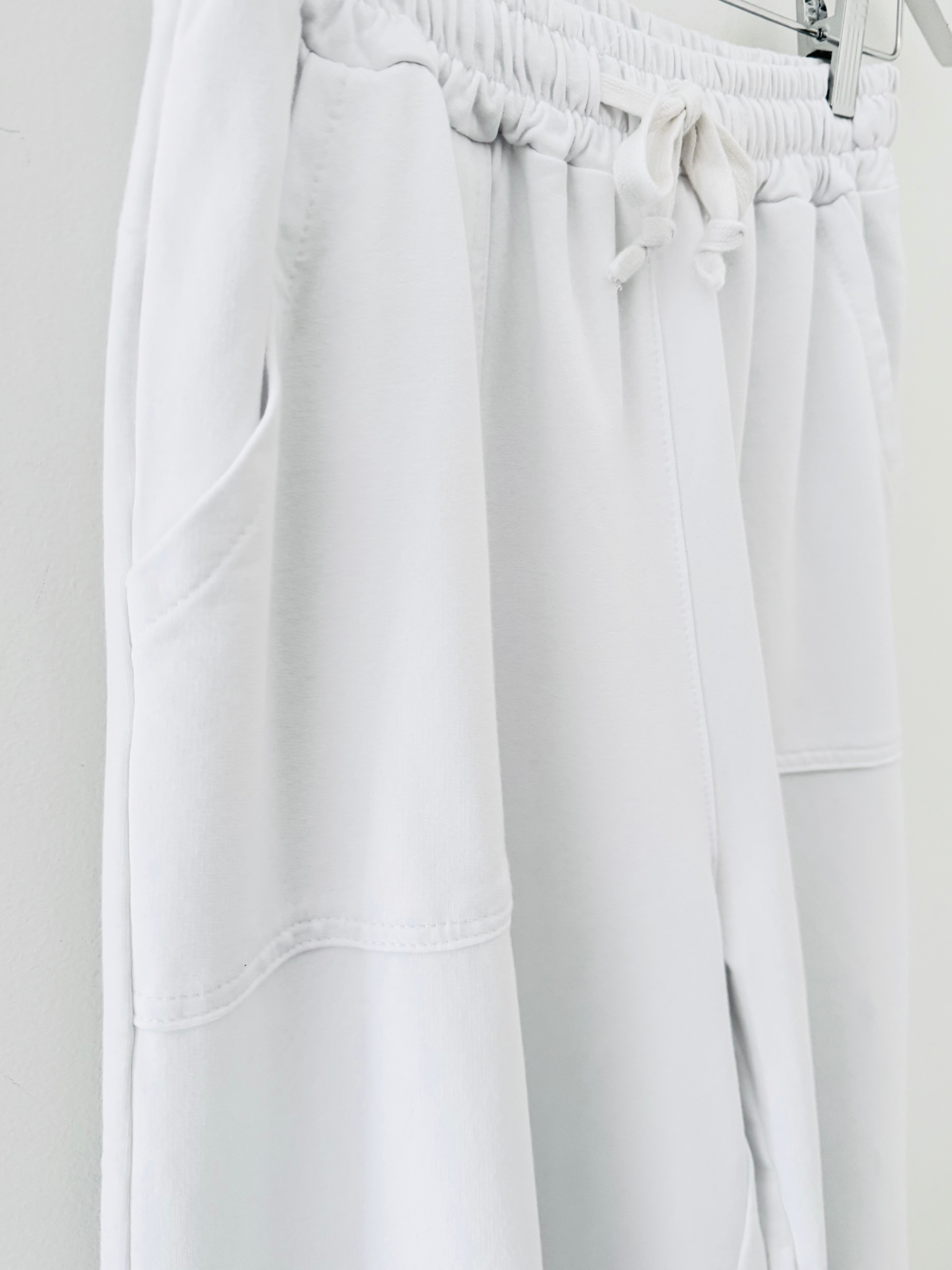 Stretch Jersey Trousers in White