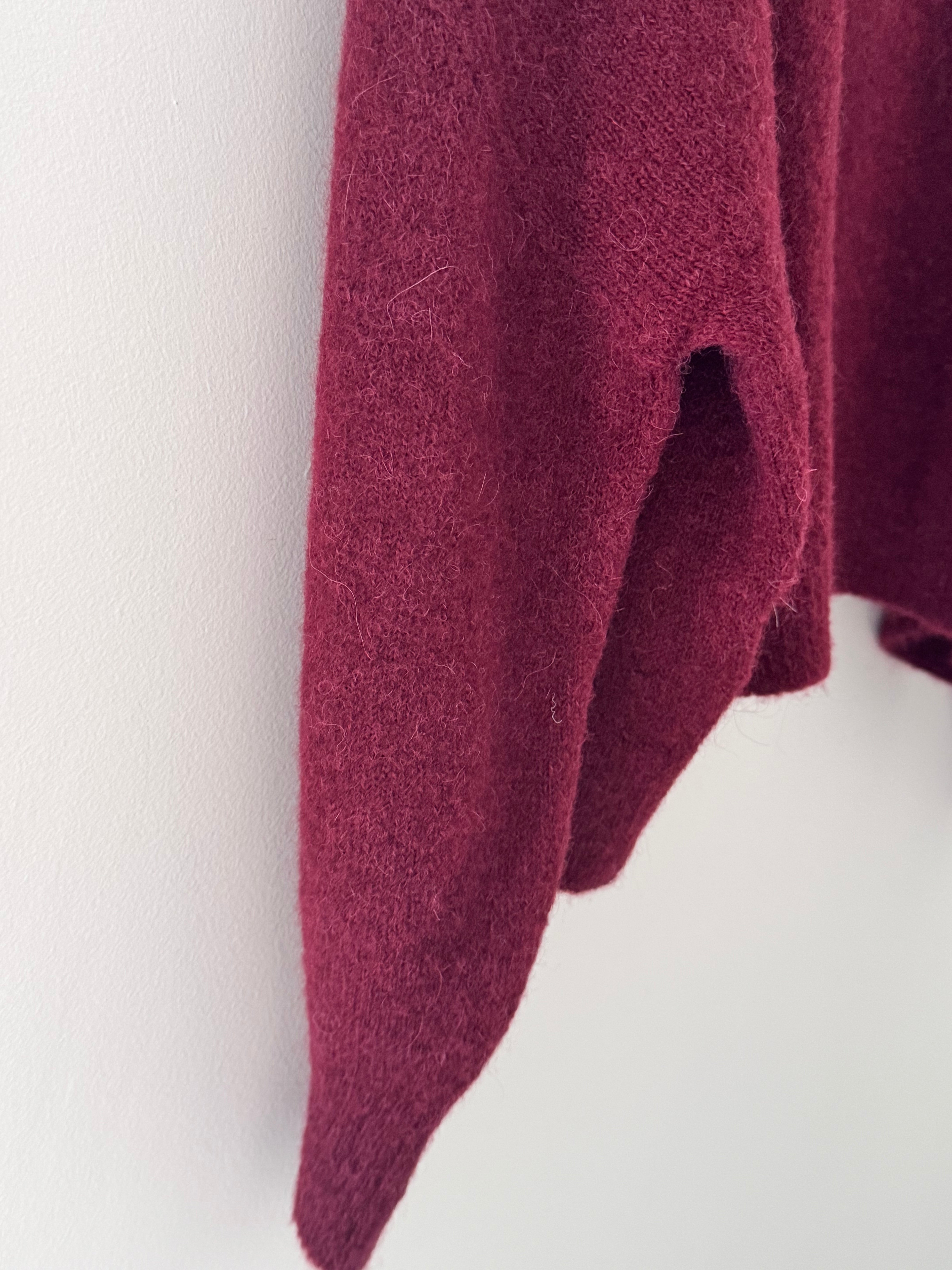 Luxe Slouchy Alpaca Jumper in Berry