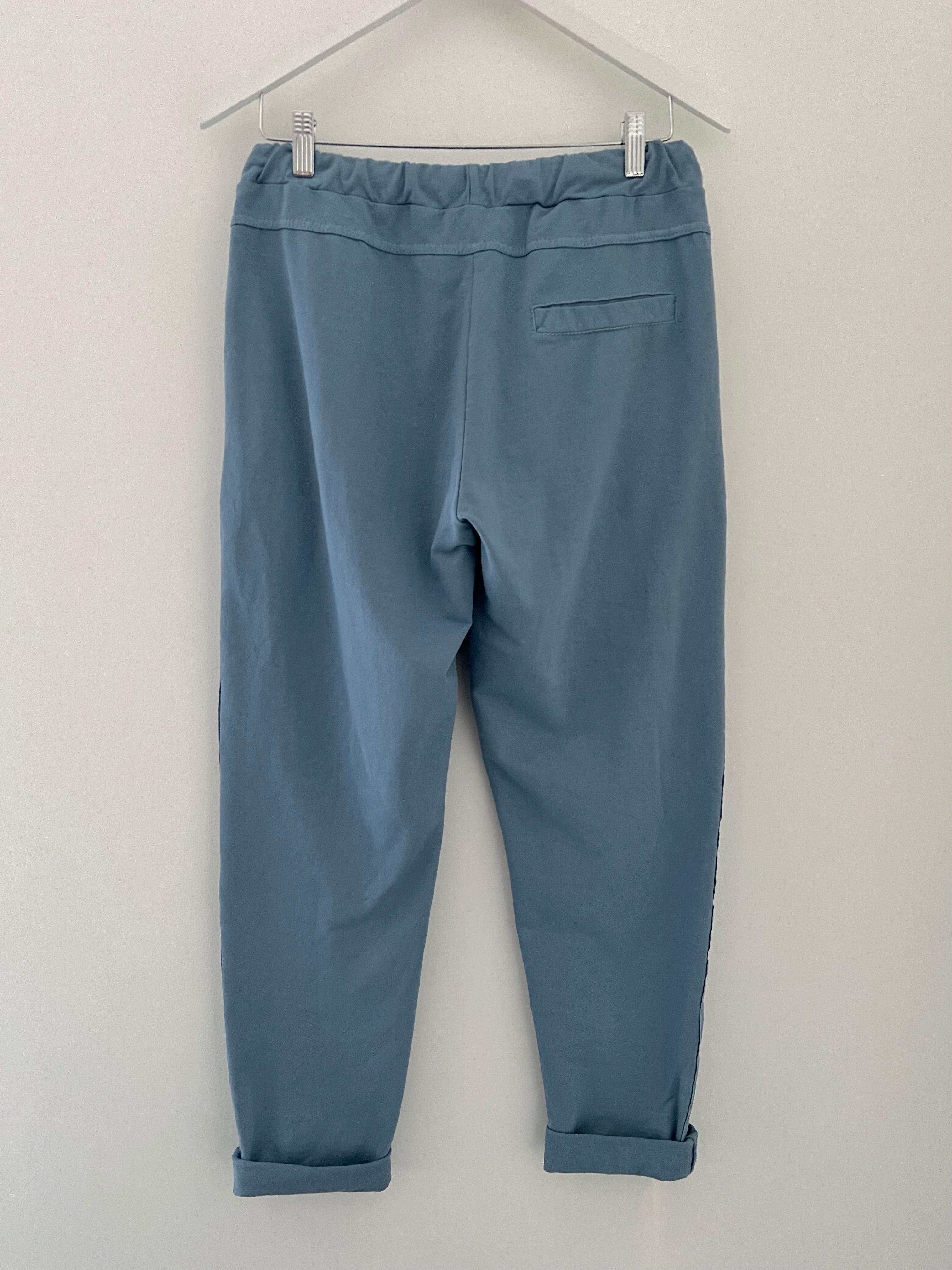 Jersey Stretch Joggers in Soft Blue
