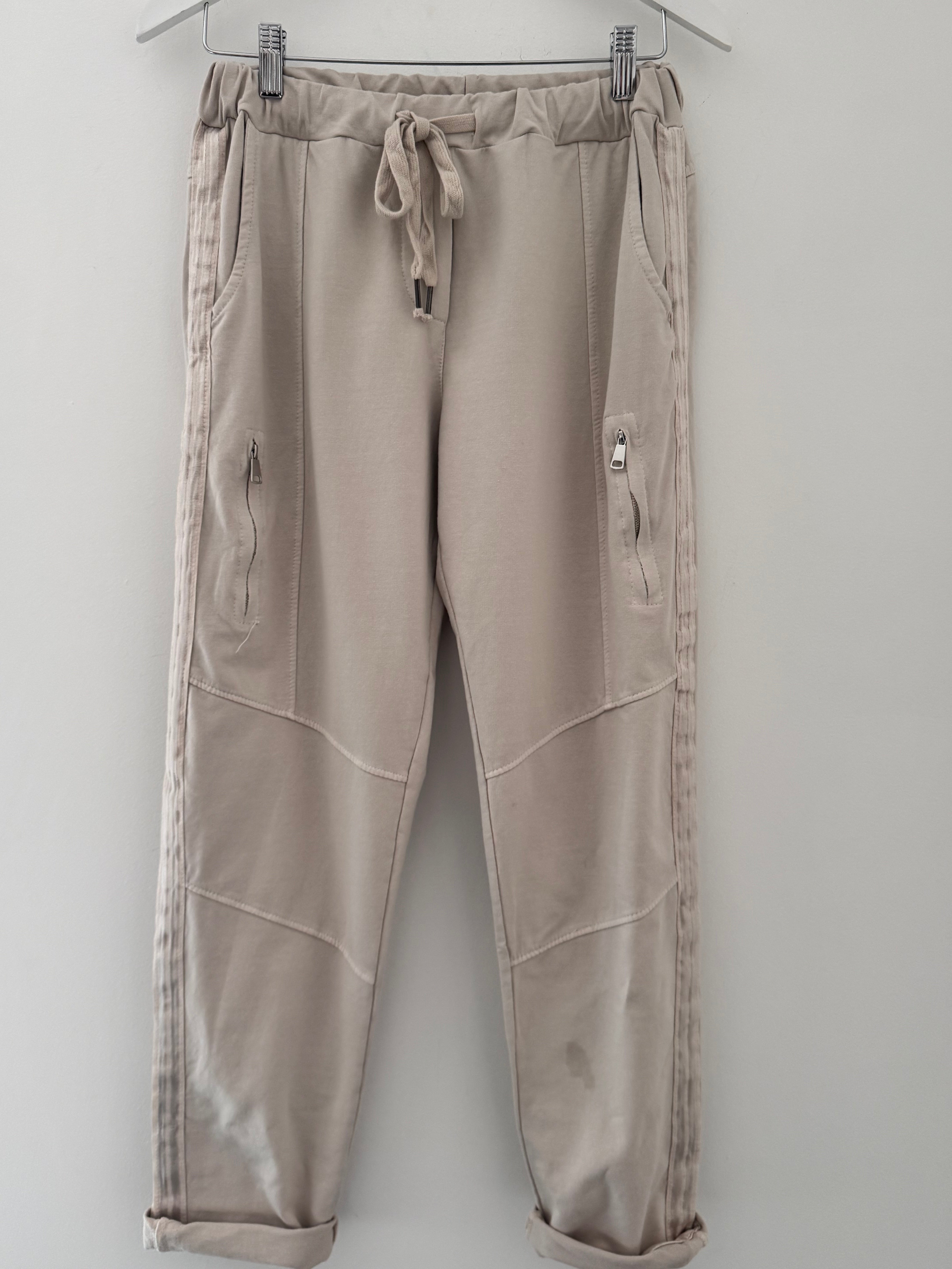 Jersey Stretch Joggers in Stone