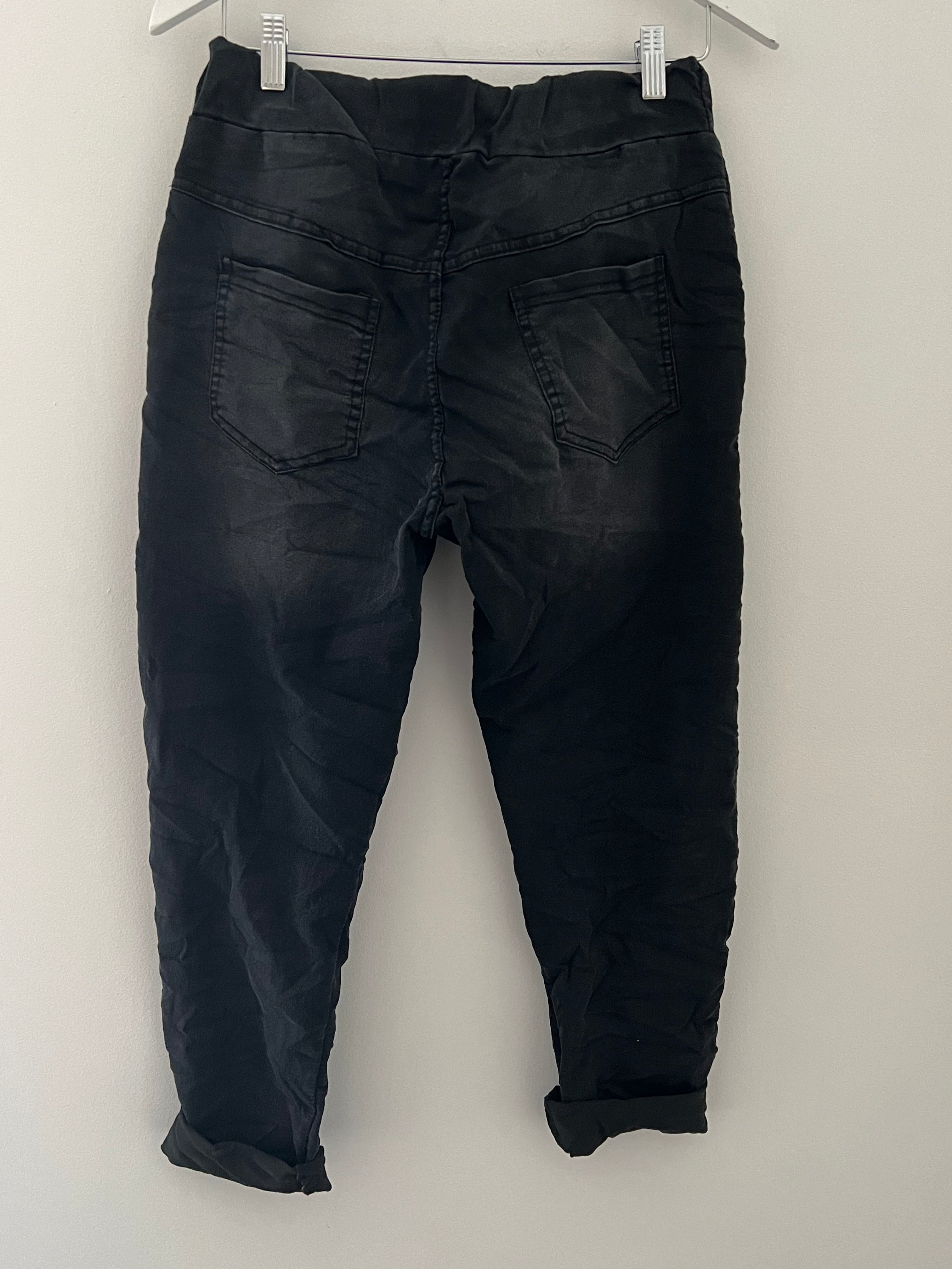 Vintage Stretch Joggers in Washed Black