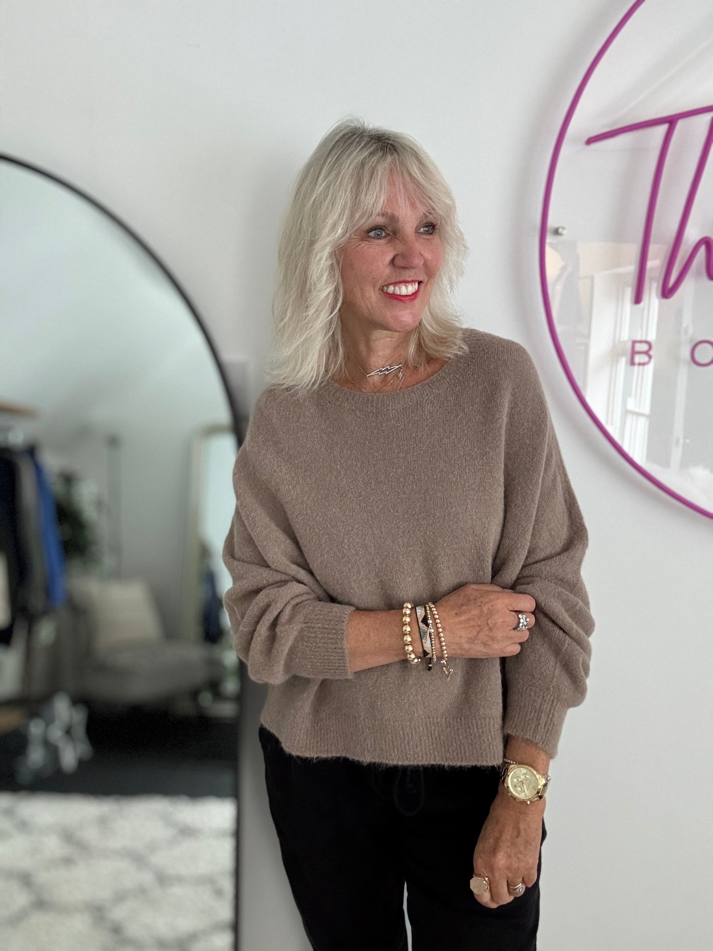 Luxe Slouchy Alpaca Jumper in Mocha