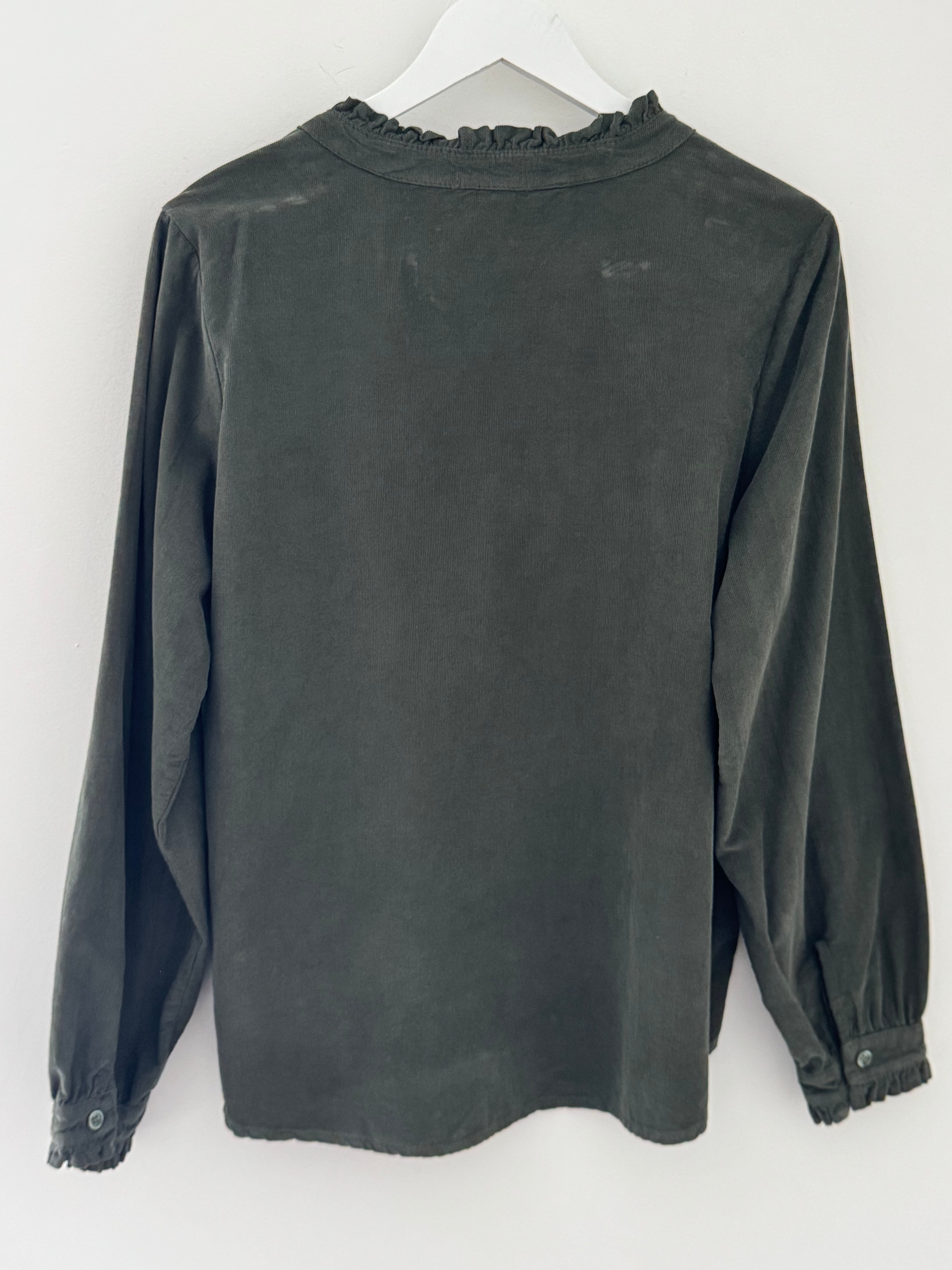 Soft Fine Cord Shirt in Khaki