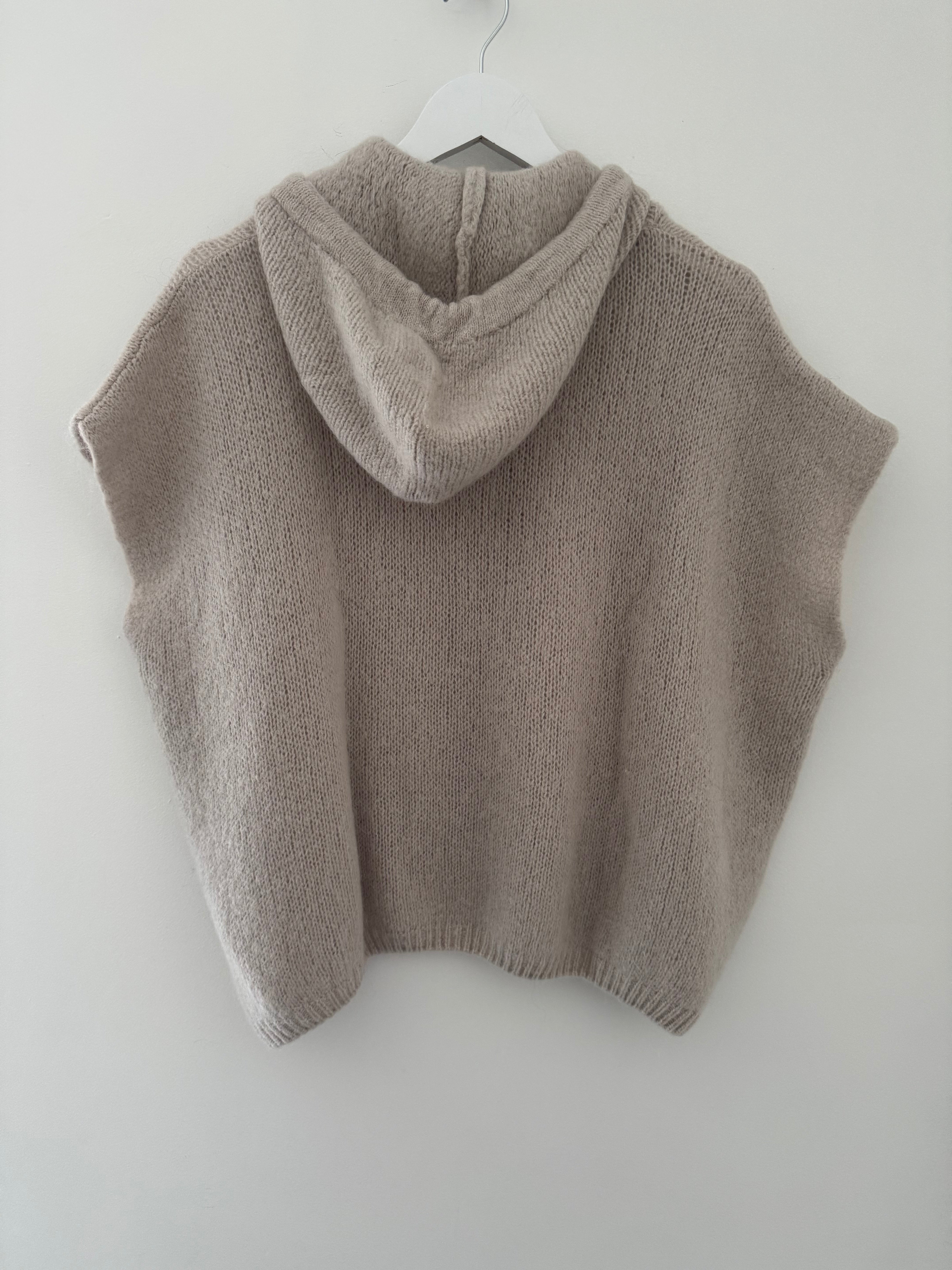 Mohair Hooded Tank in Latte