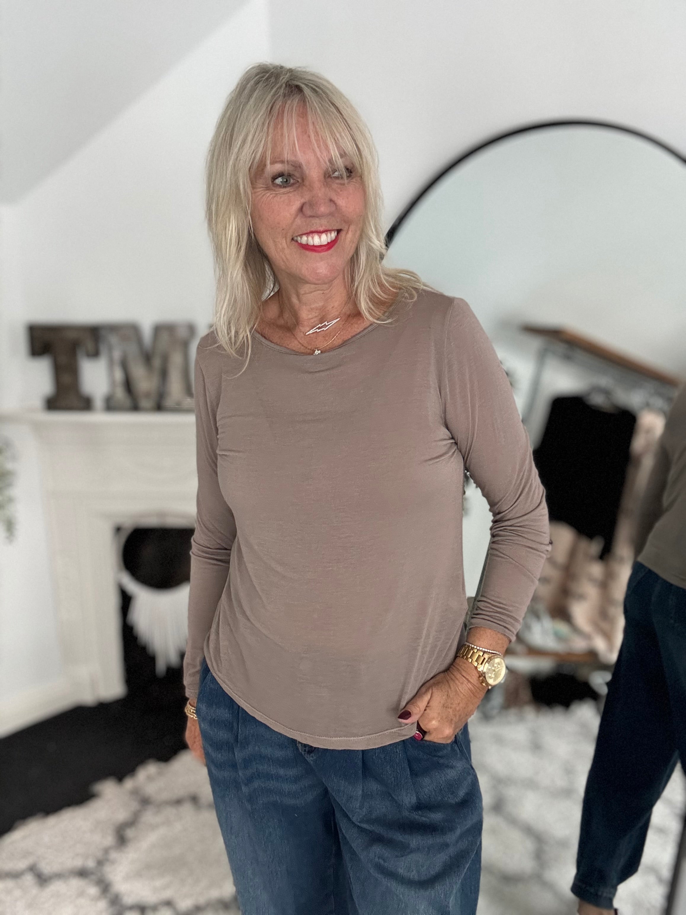 Ultrasoft Cashmere Blend Base Layer in Mocha