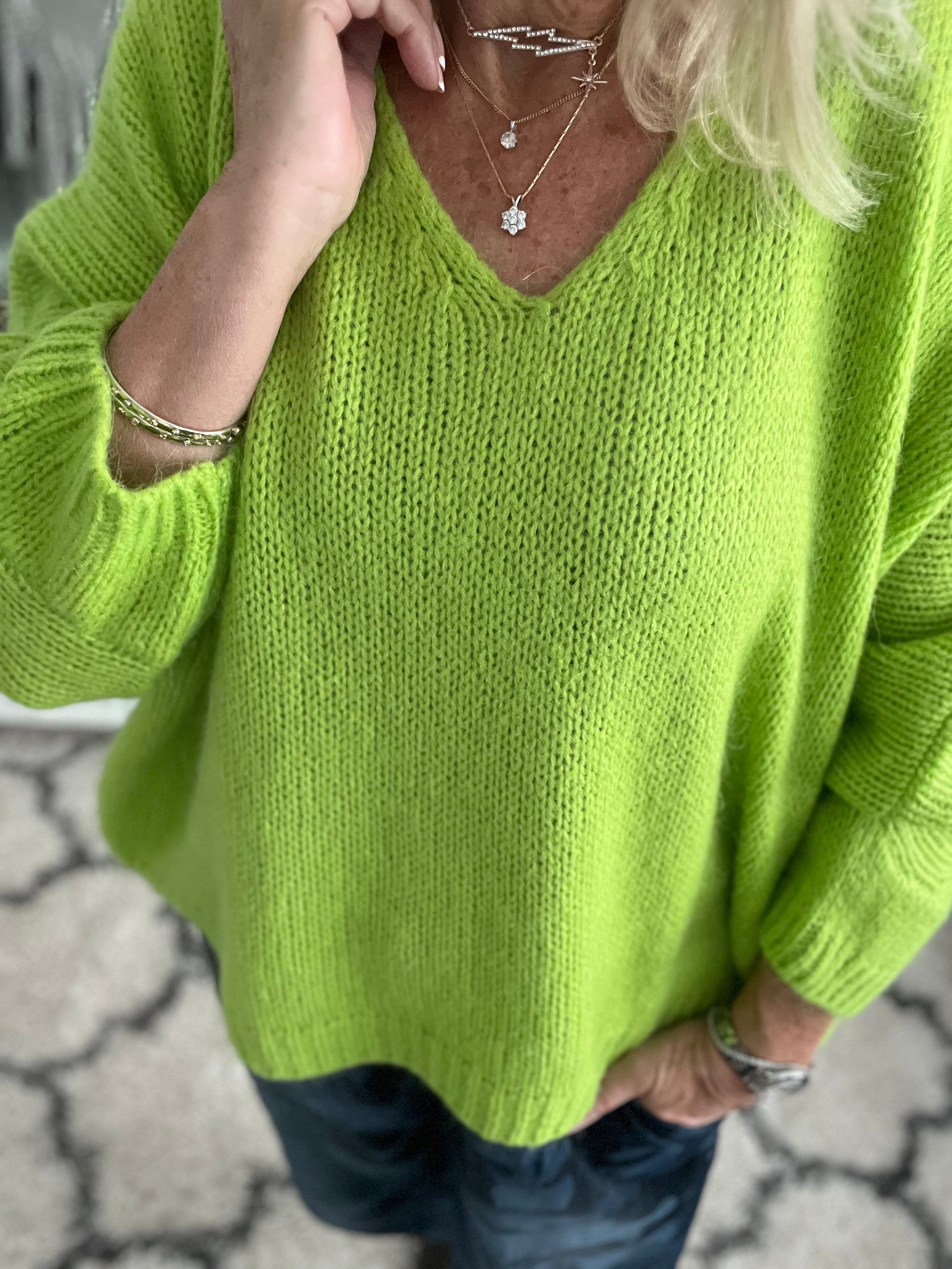 Lime 2025 knitted jumper