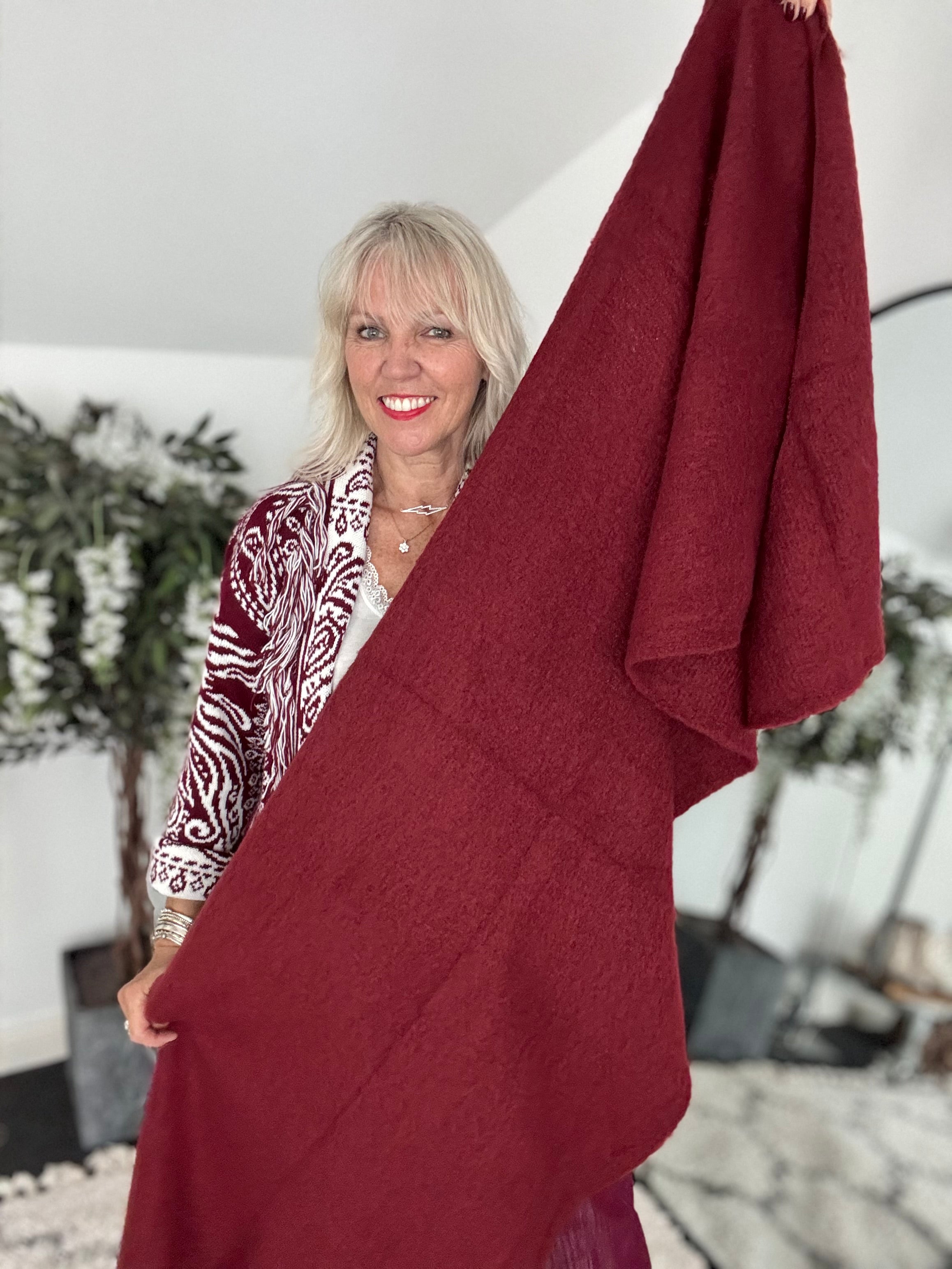 Super Soft and Warm Scarf in Berry